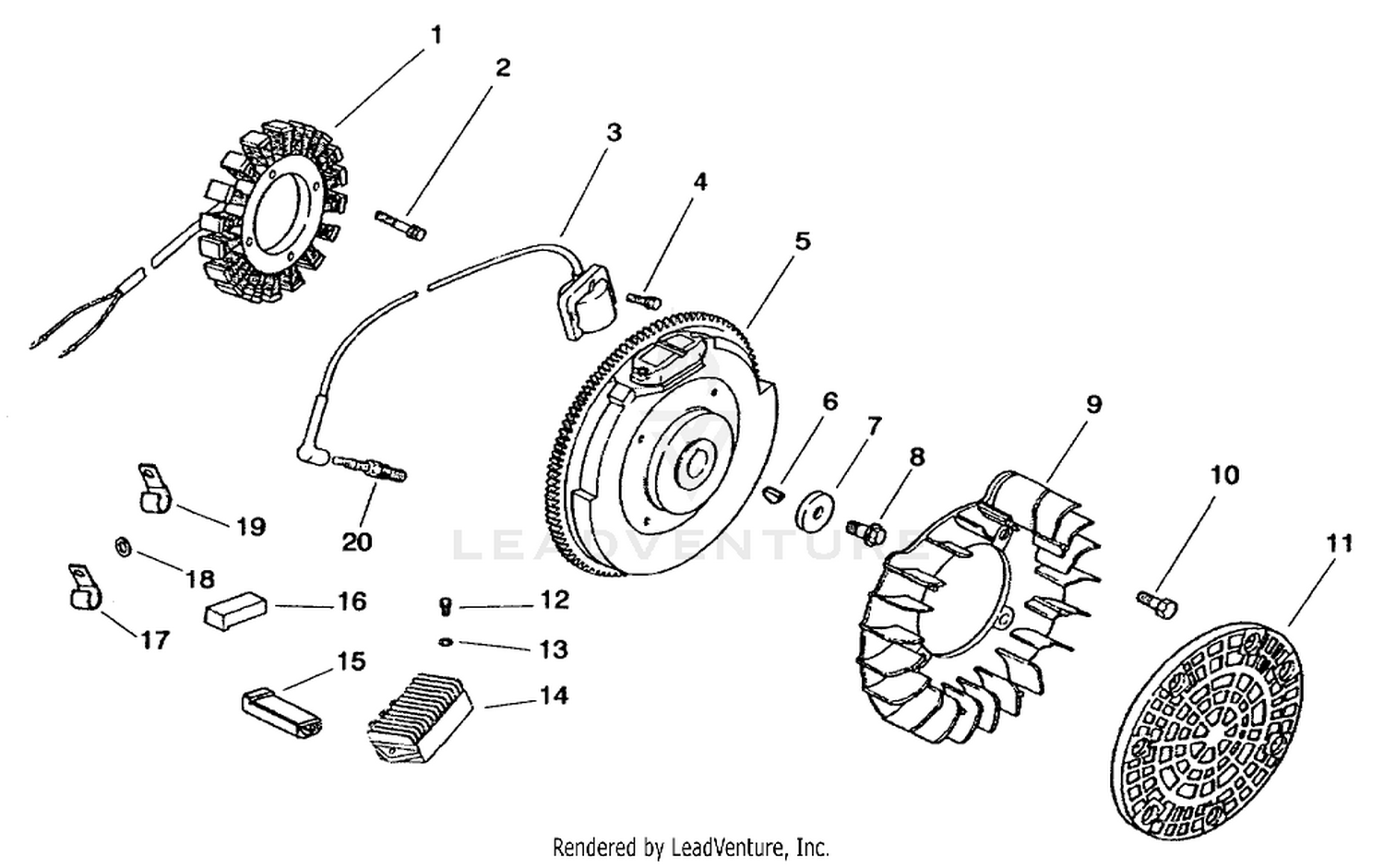 ENGINE KOHLER MODEL CH20S SPEC. NO. 64647 5