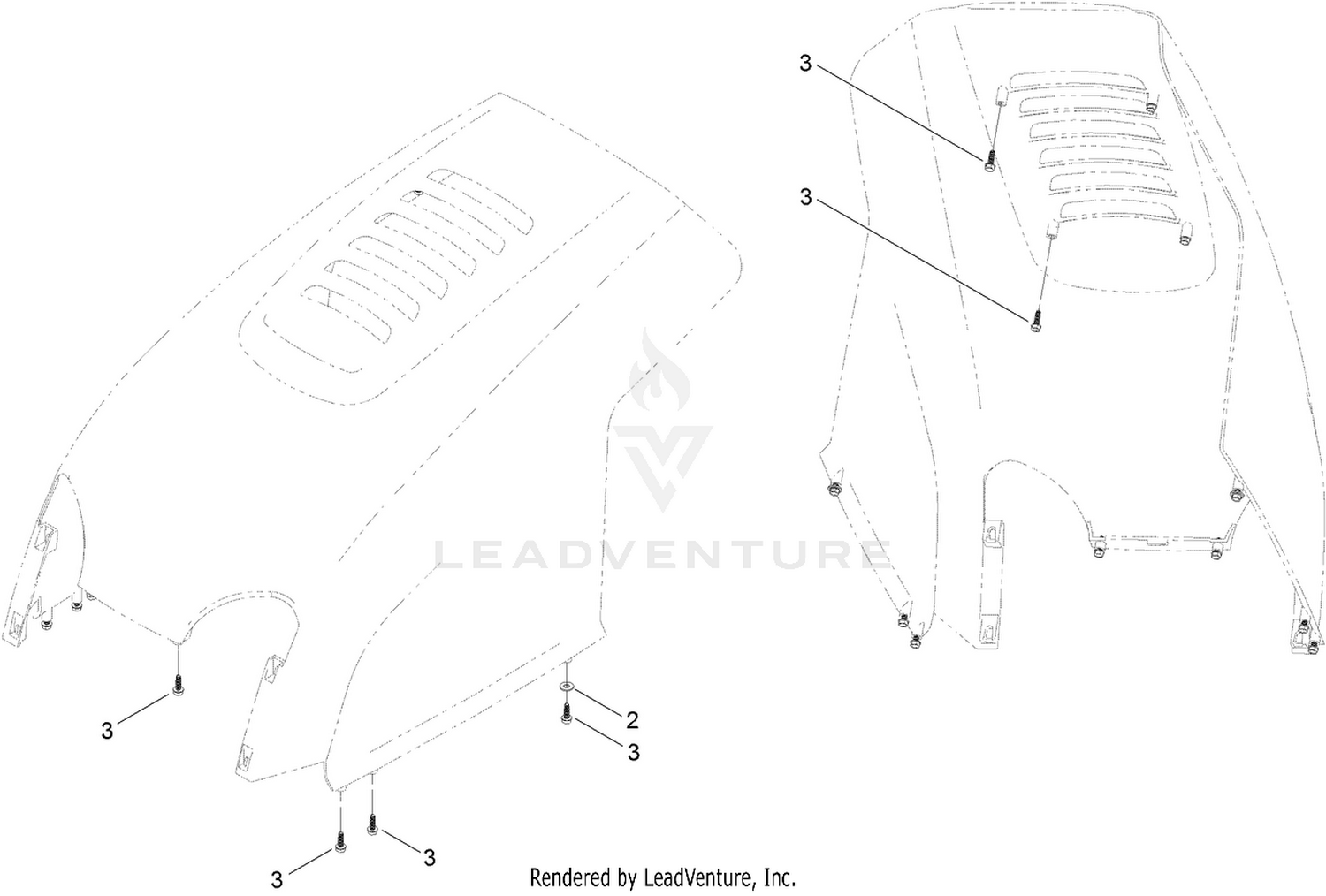 Hood Replacement Kit Assembly No. 121-4011