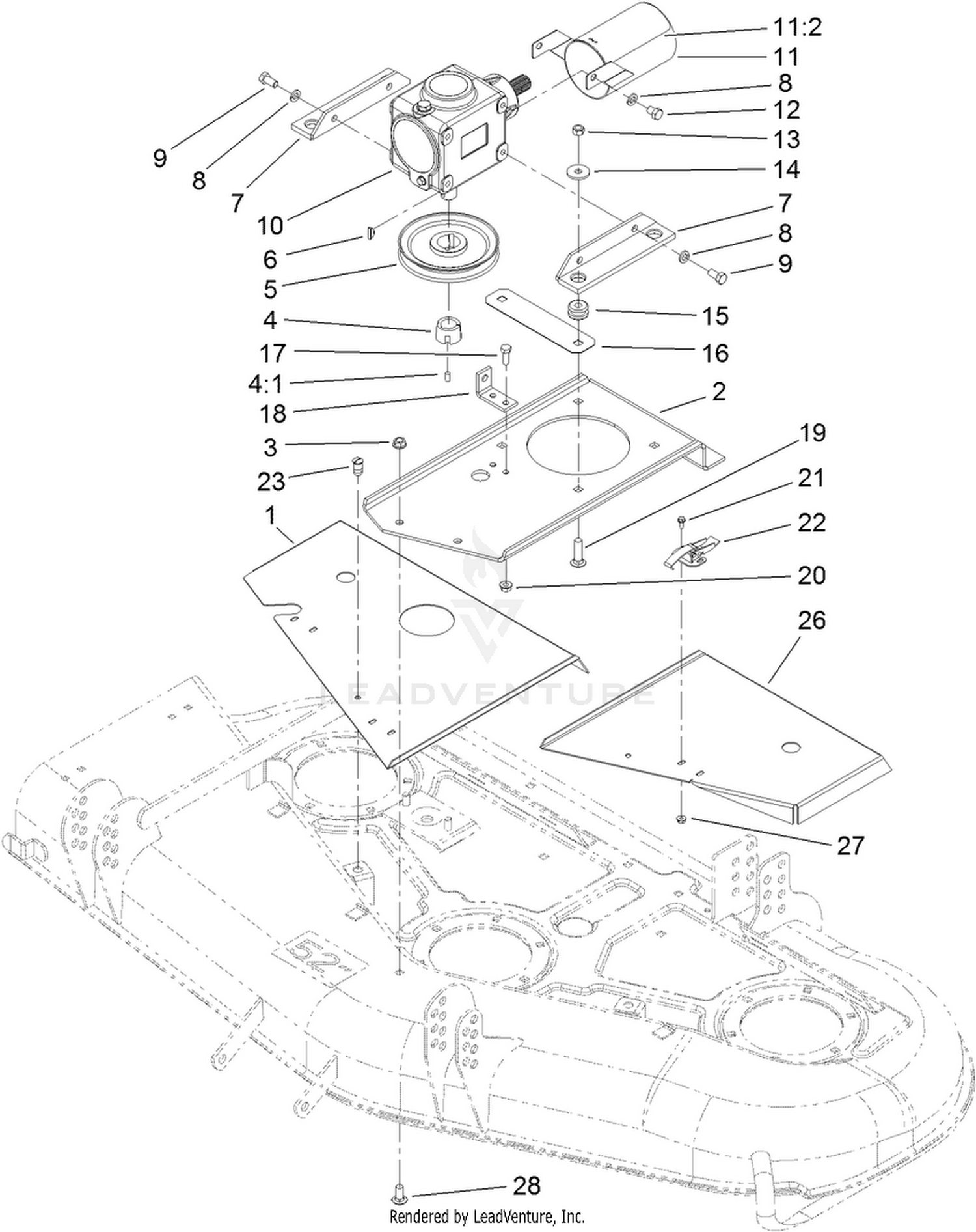 Cover and Gearbox Assembly