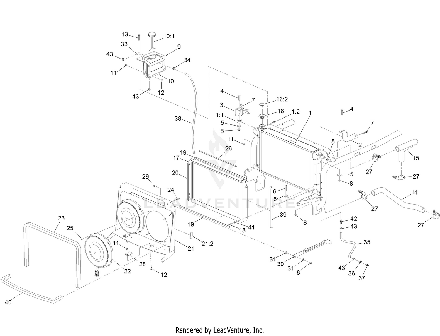 Radiator and Cooling Fan Assembly