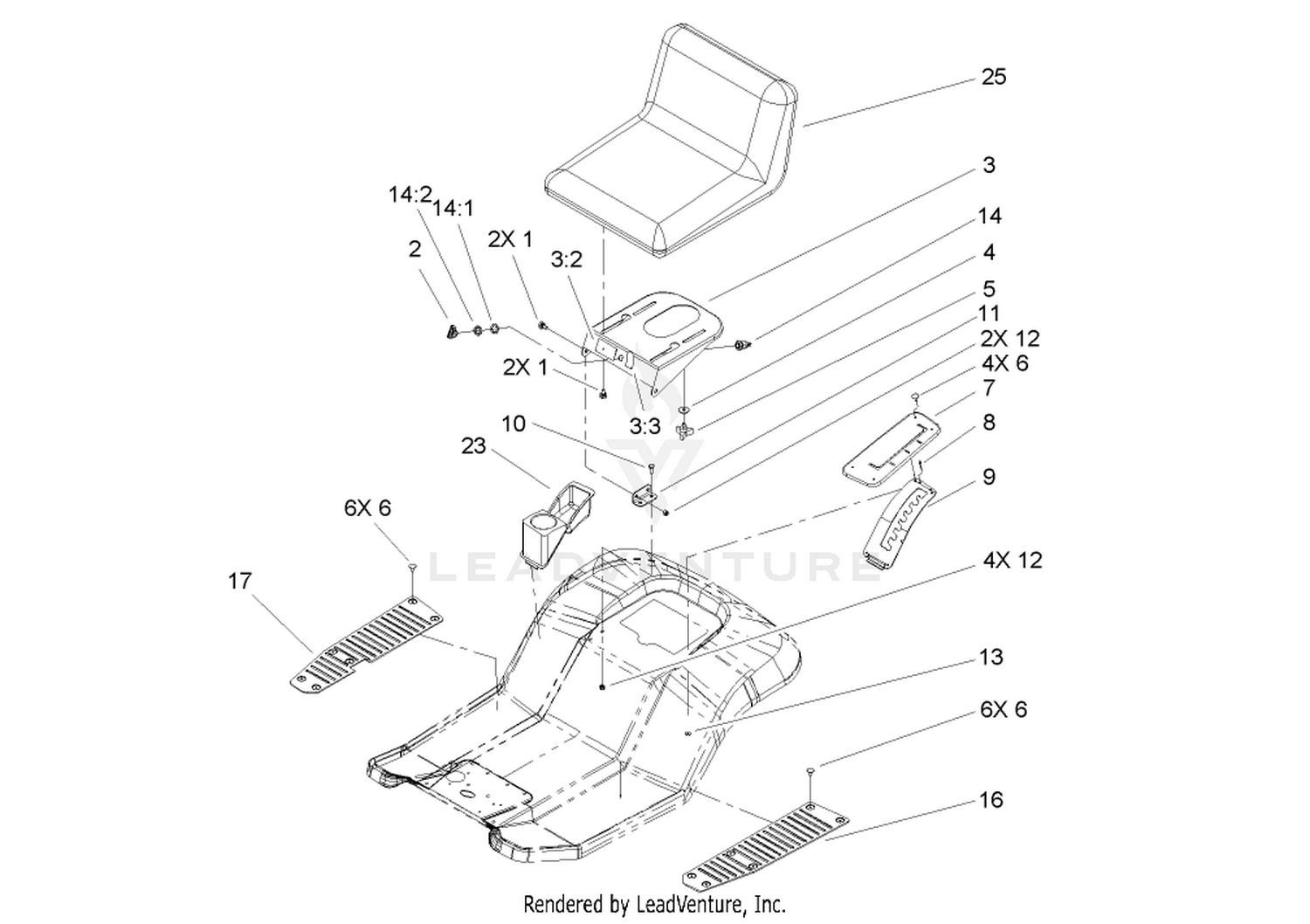 Rear Body and Seat Assembly