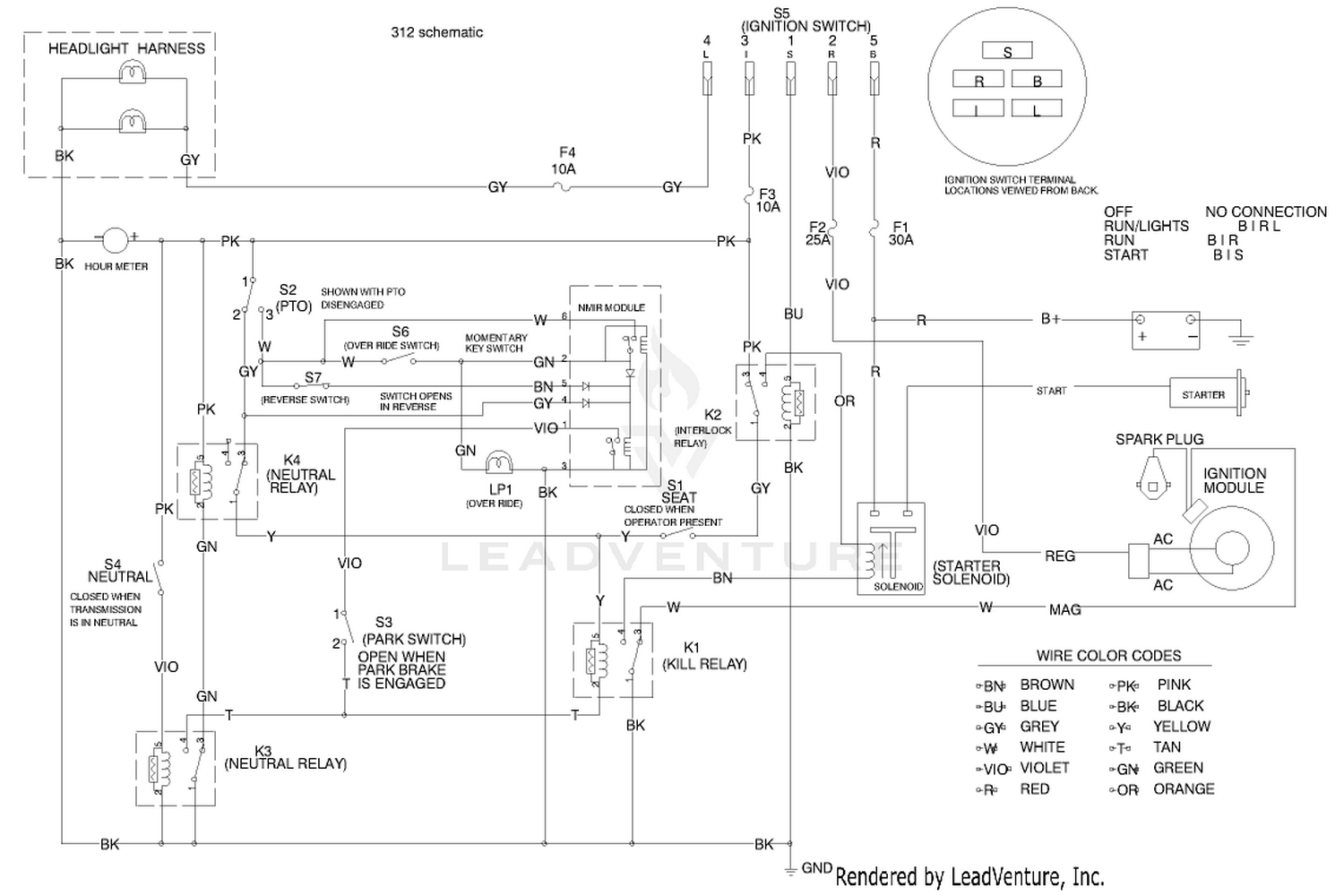 Electrical Schematic (model 73429 Only)