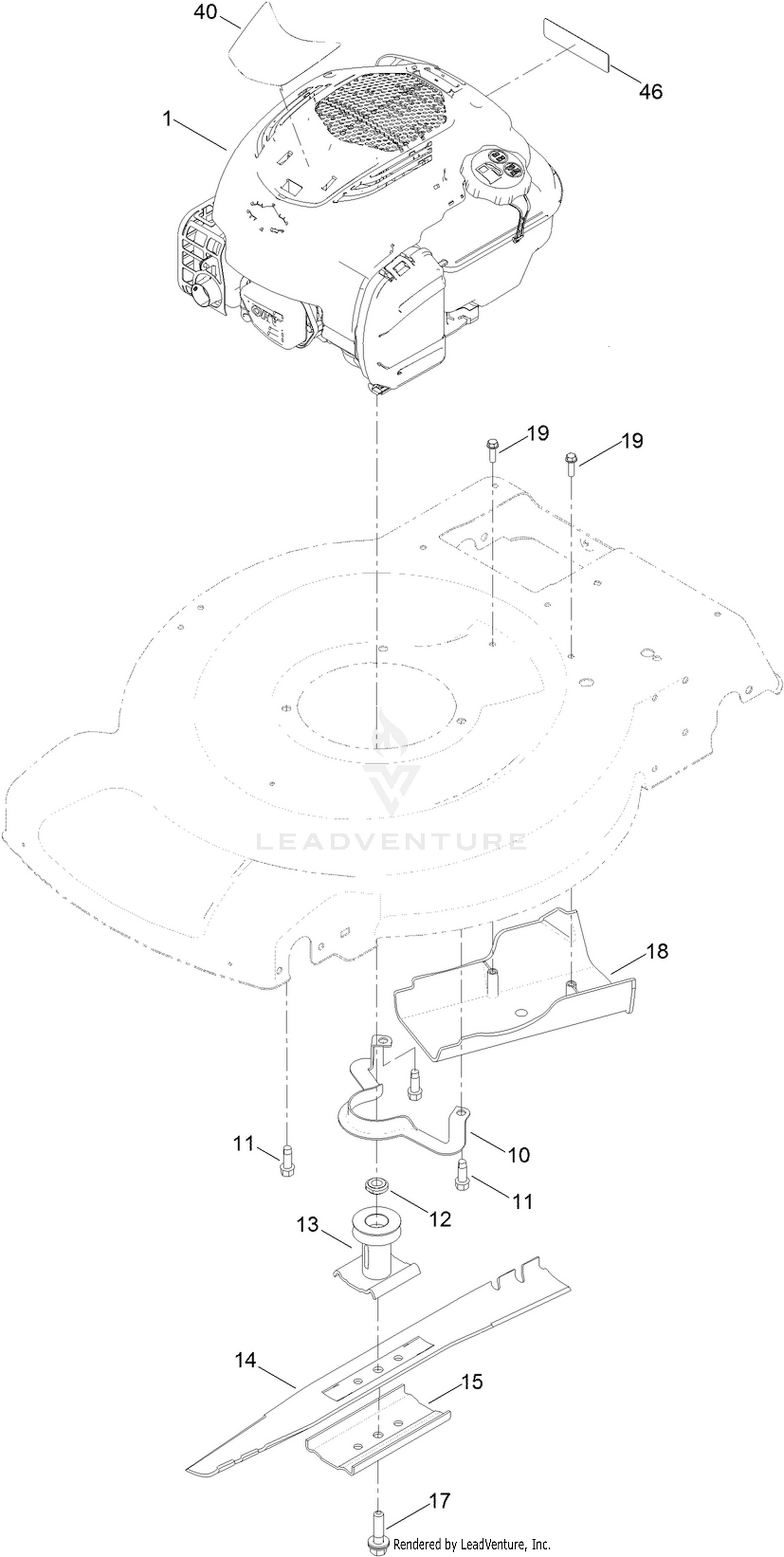 Engine and Blade Assembly