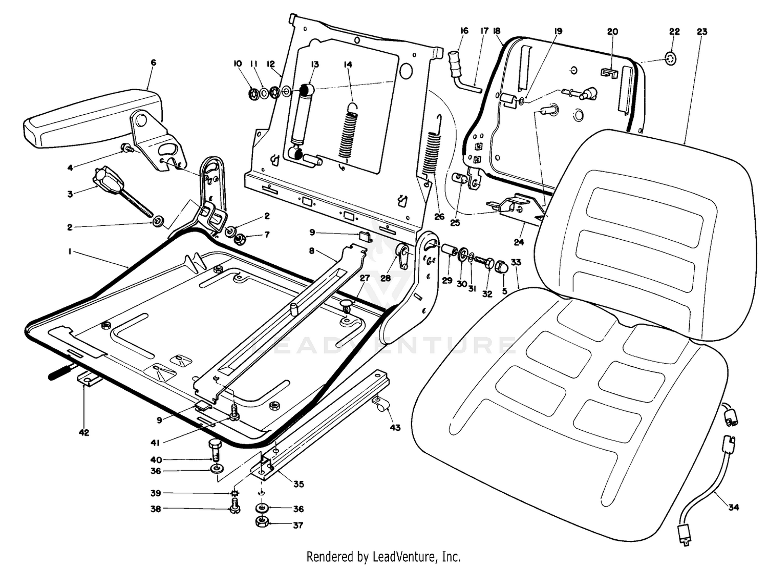 Deluxe Suspension Seat Kit Model No. 30756 (optional)