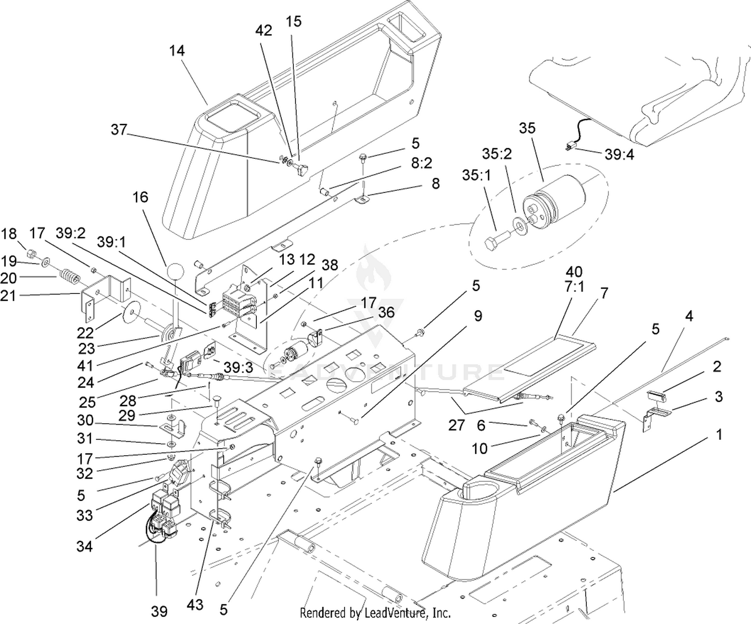 Control Console and Tool Box Assembly