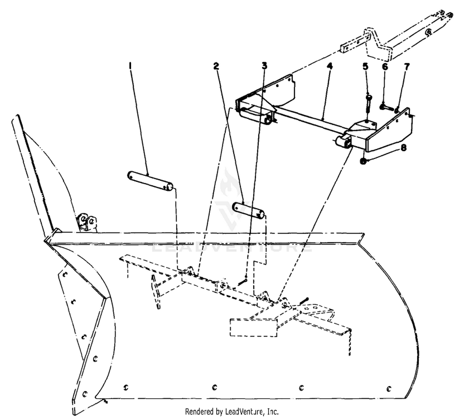 V-Plow Mounting Kit-(groundsmaster 200 Series) (to Be Used With V-Plow Model No. 30750)