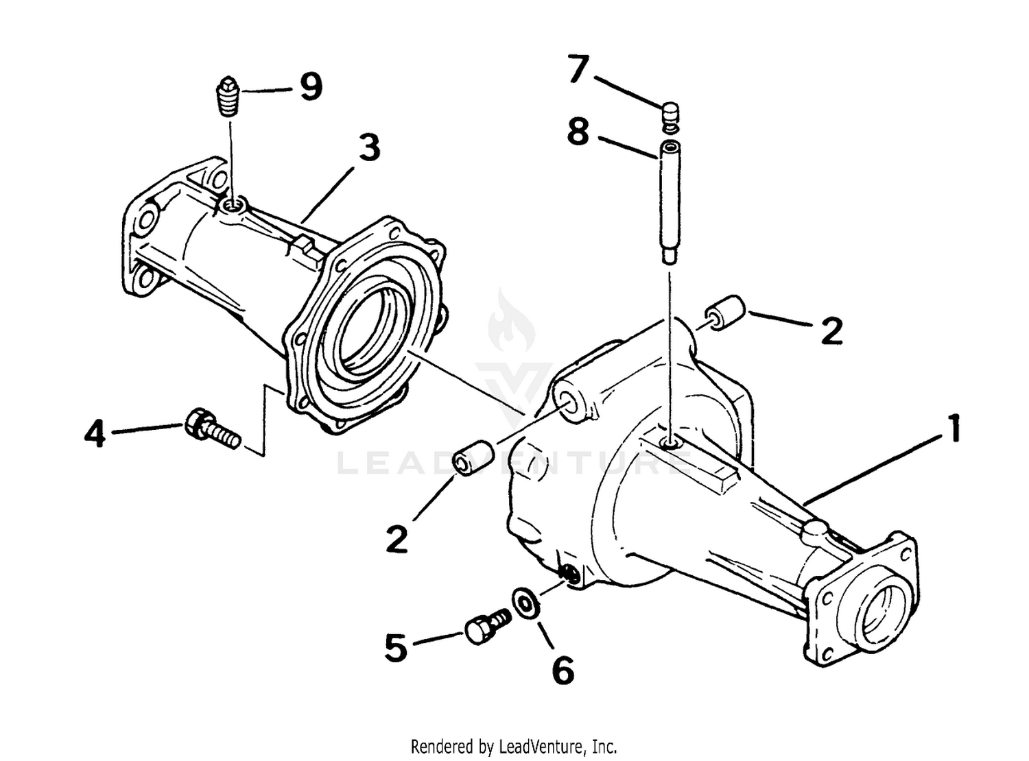 Axle Housing Assembly Axle No. 74-5620 (model No. 30455 Only)