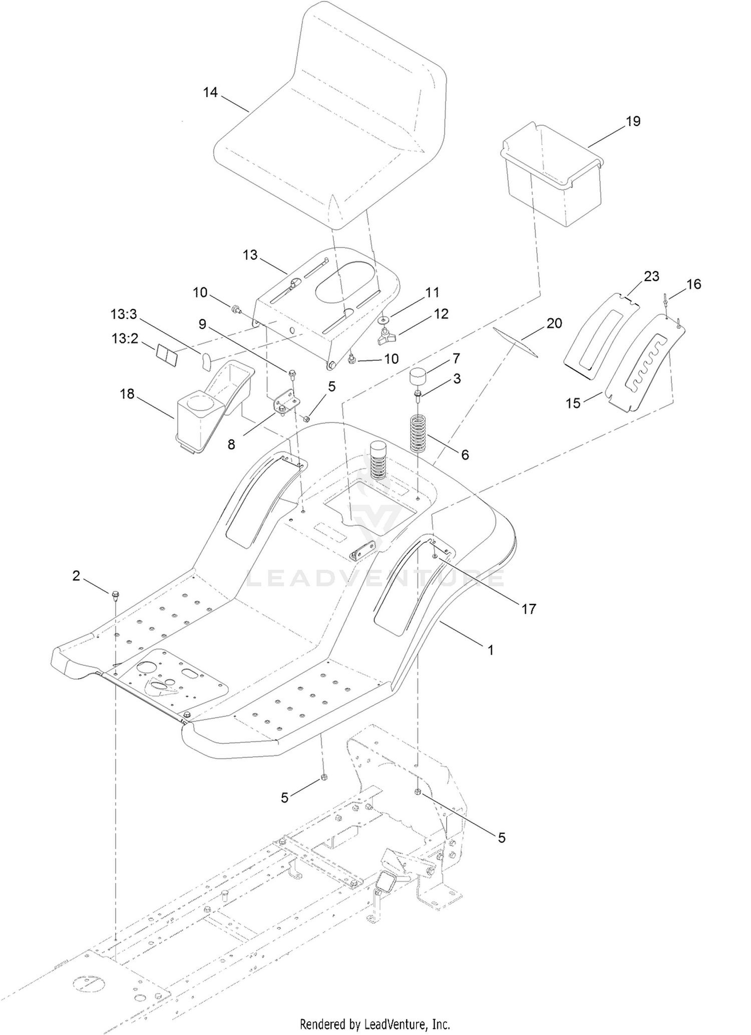 Rear Body and Seat Assembly