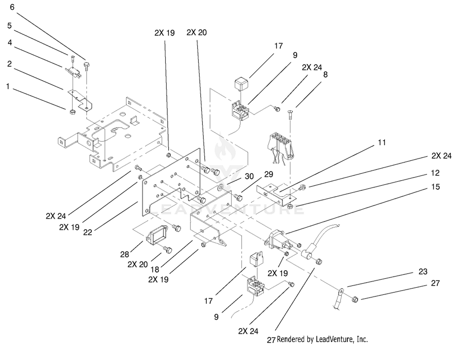 Hoodstand Electrical Mounting Assembly
