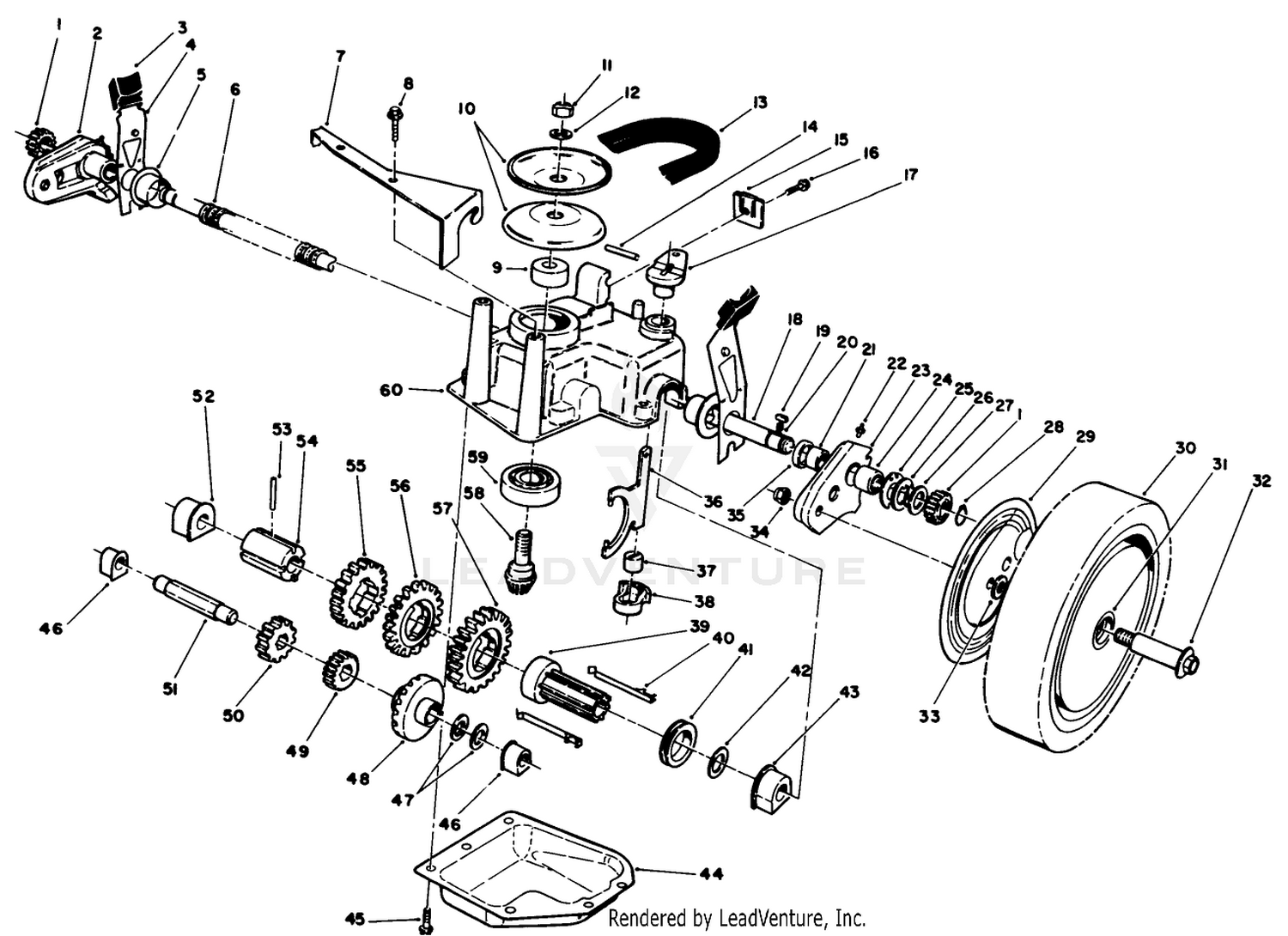 Gear Case Assembly (continued)(used On Units With Serial No. 7050000  Up)