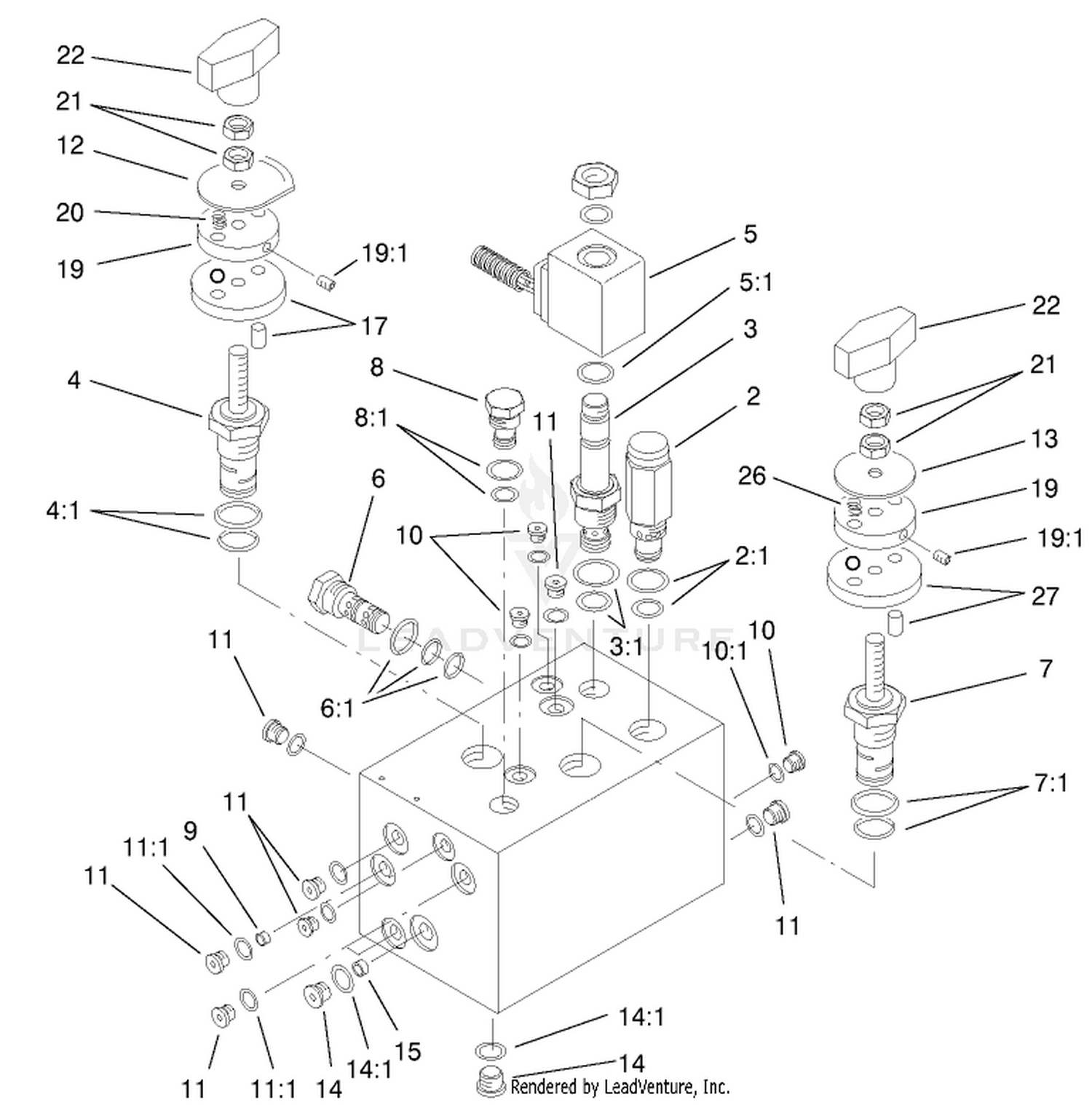 Hydraulic Manifold Assembly No. 104-4841