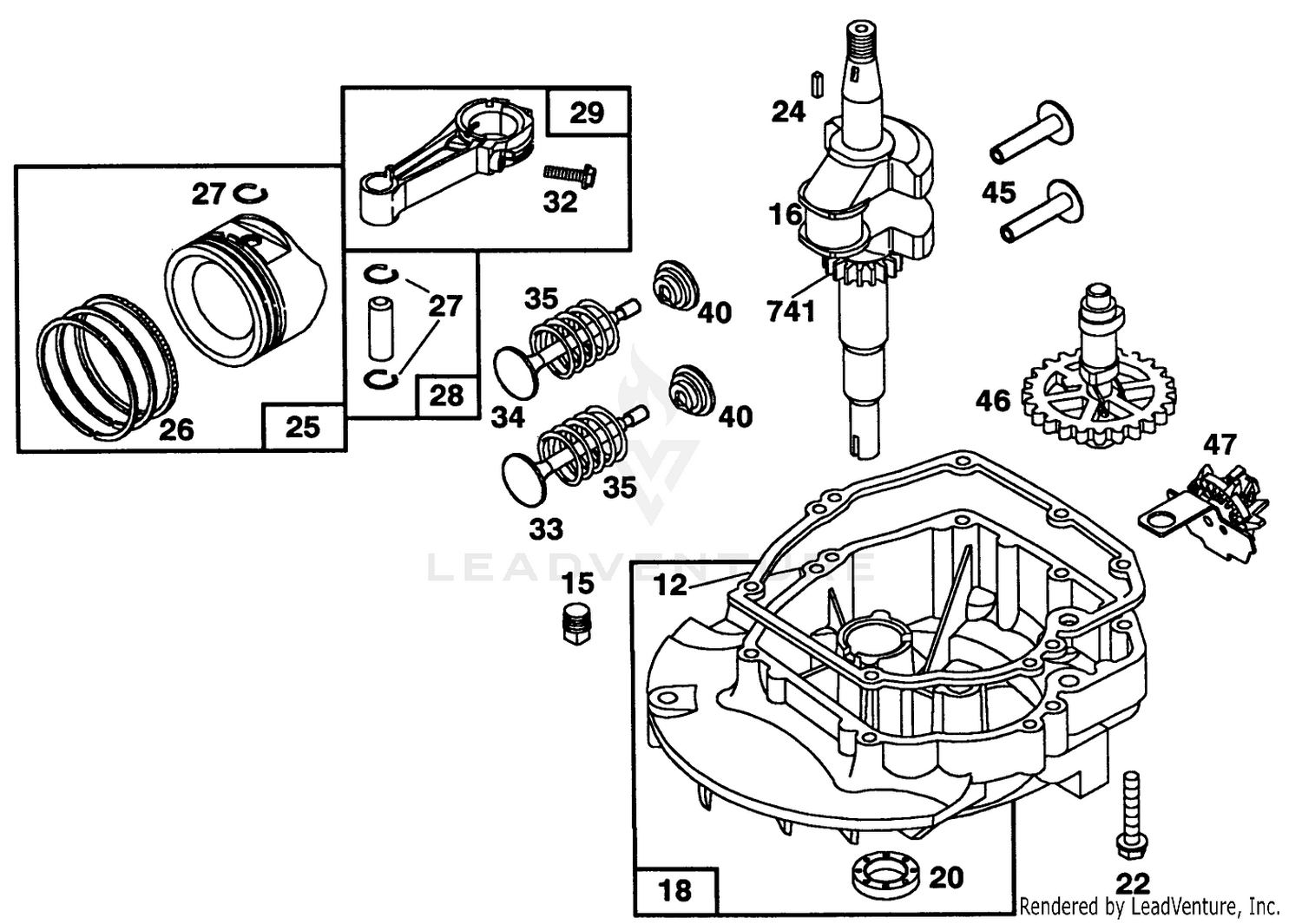 Engine Briggs  Stratton Model 122702-3171-01 2