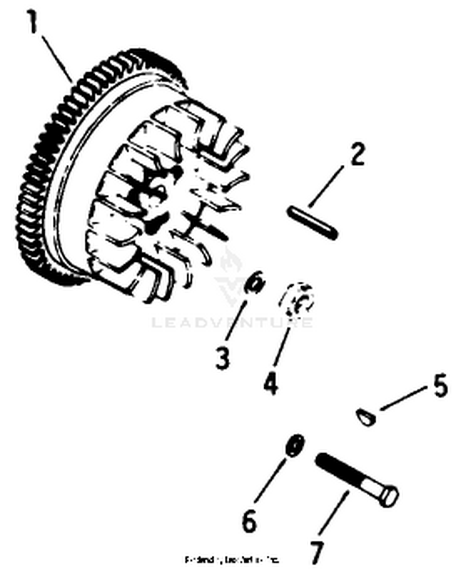Engine Kohler Model No. K321s Spec. No. 60434 (continued) Flywheel