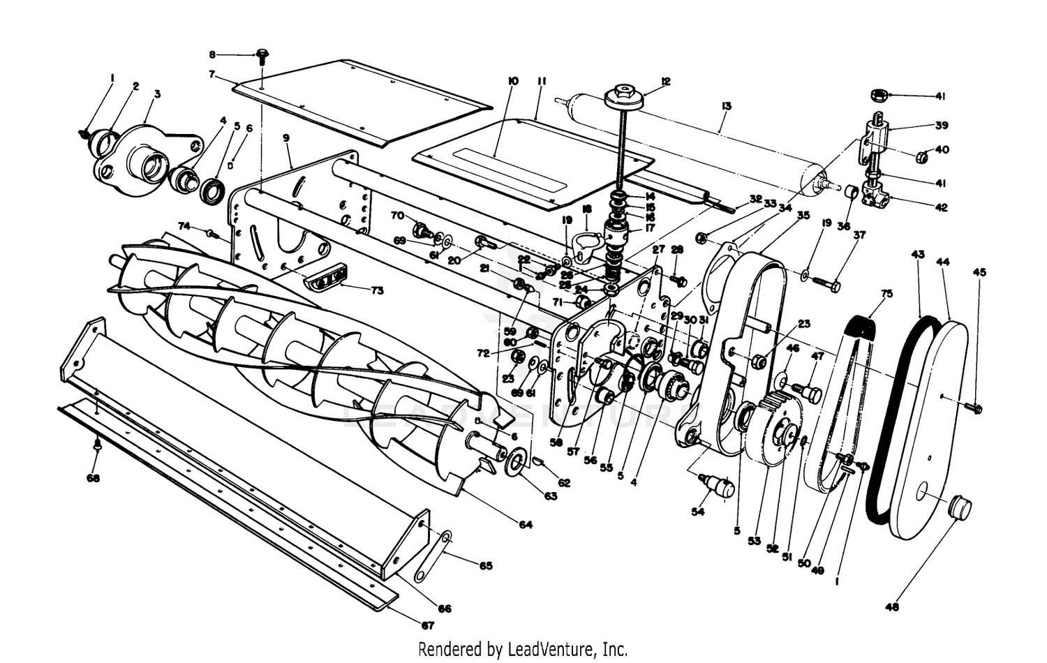 Cutting Unit Assembly L.h. (5 Blade Model No. 03745  7 Blade Model No. 03737)
