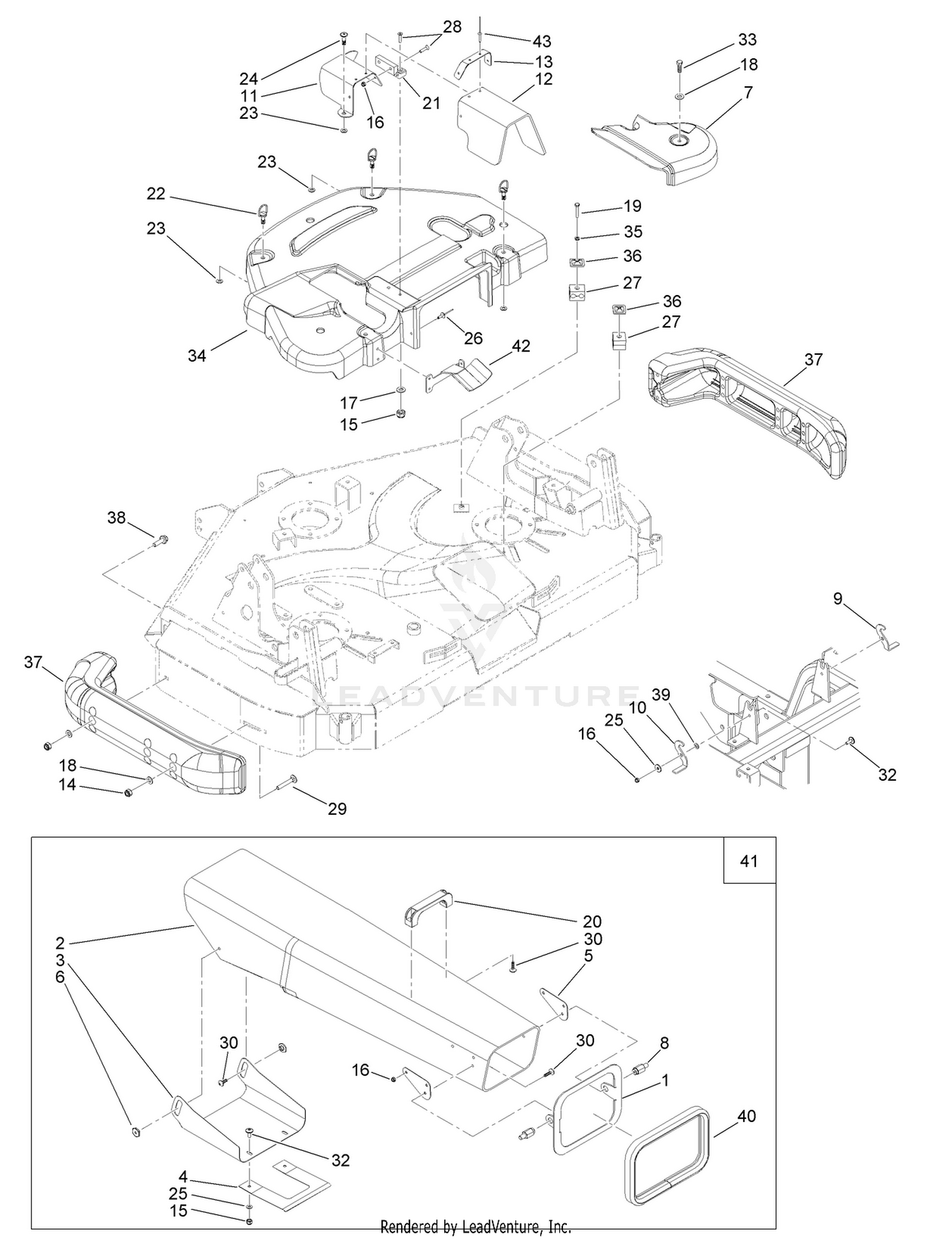 Grass Conveyor Hood Assembly
