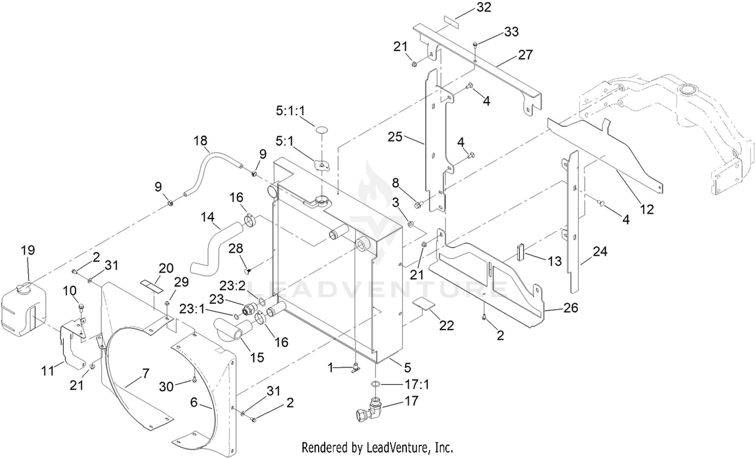 Radiator and Oil Cooler Assembly