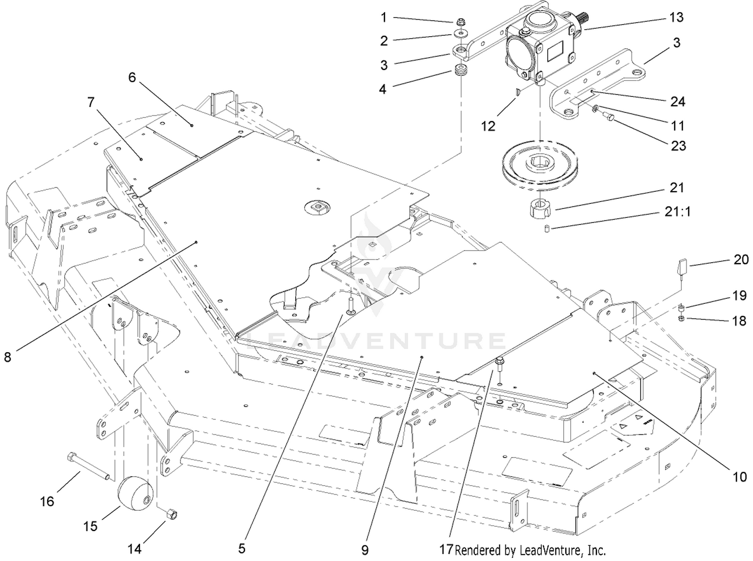 Cover and Gearbox Assembly
