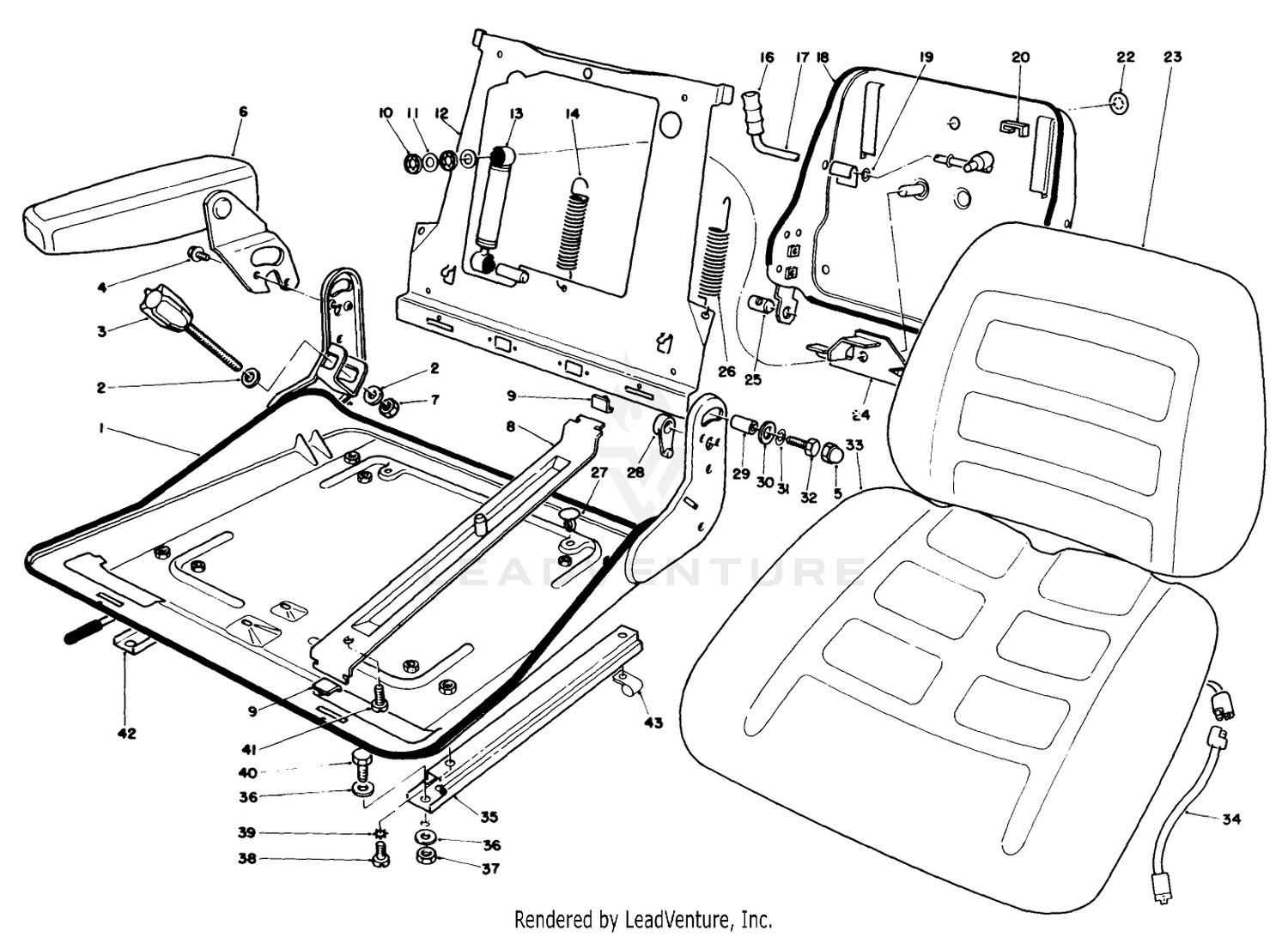 Deluxe Suspension Seat Model No. 30756 (optional)