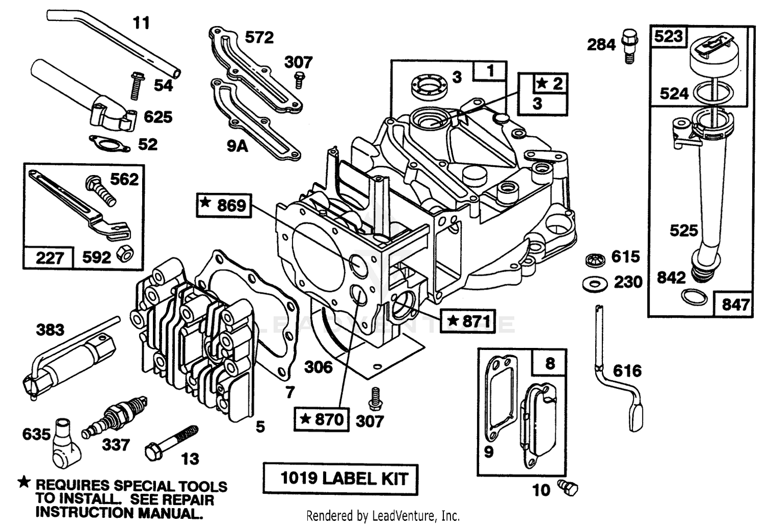 Engine Briggs  Stratton Model 124702-3115-01