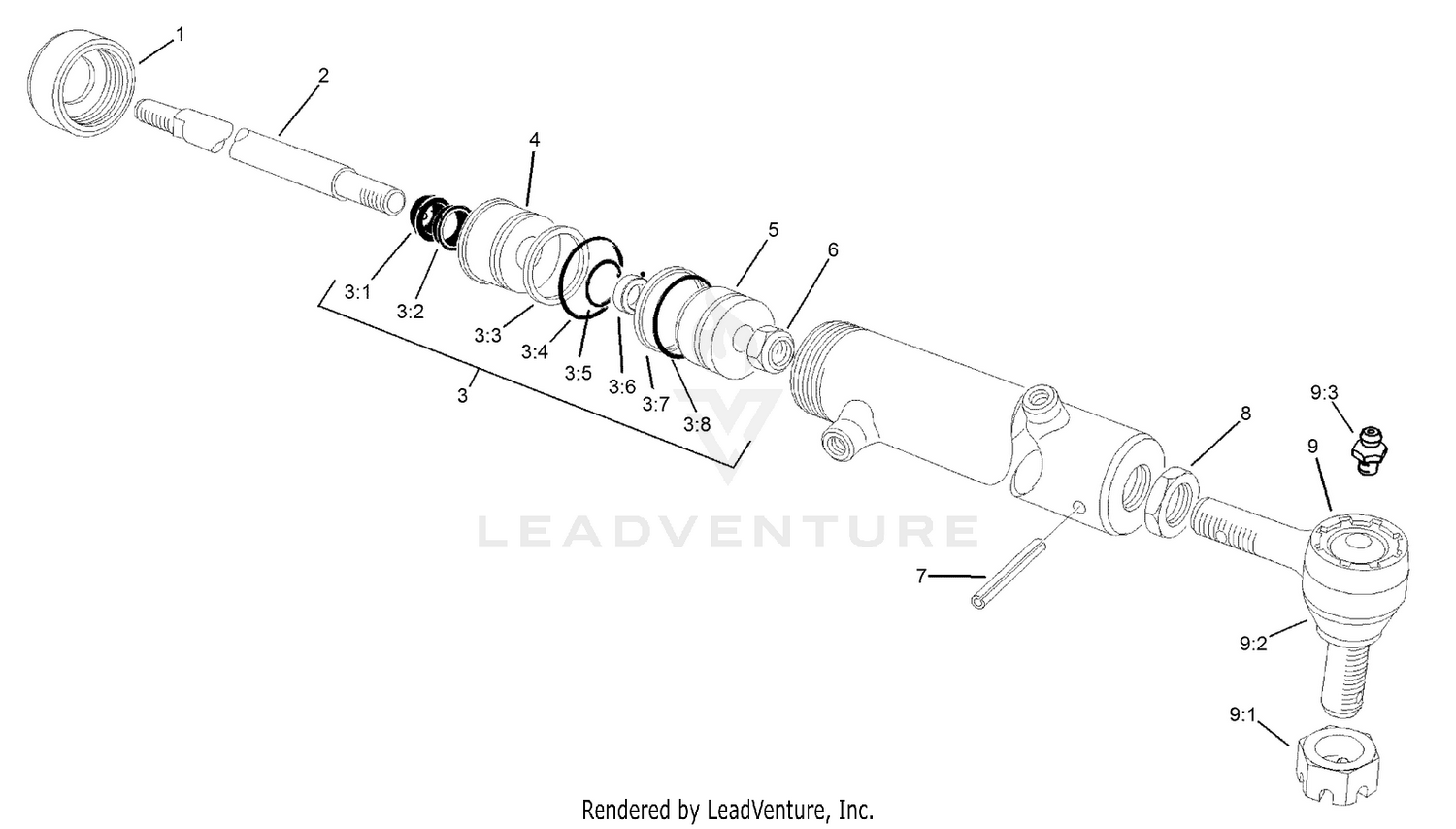 Hydraulic Cylinder Assembly No. 77-4800