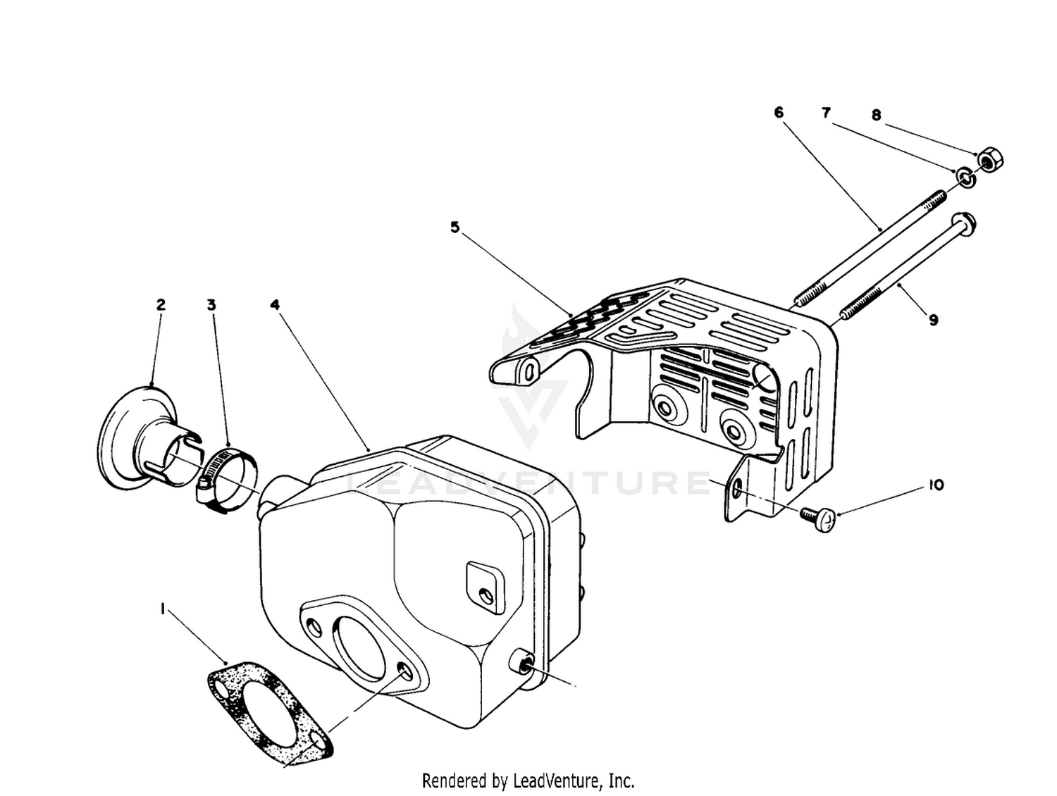 Muffler Assembly (model No.47pj8)