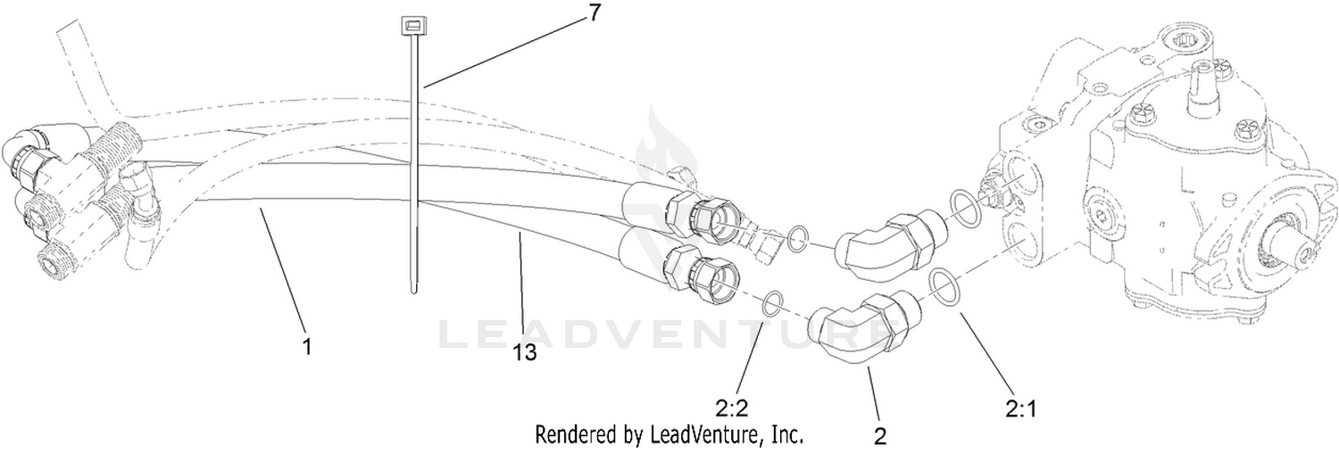 Traction Drive Hose Routing Assembly
