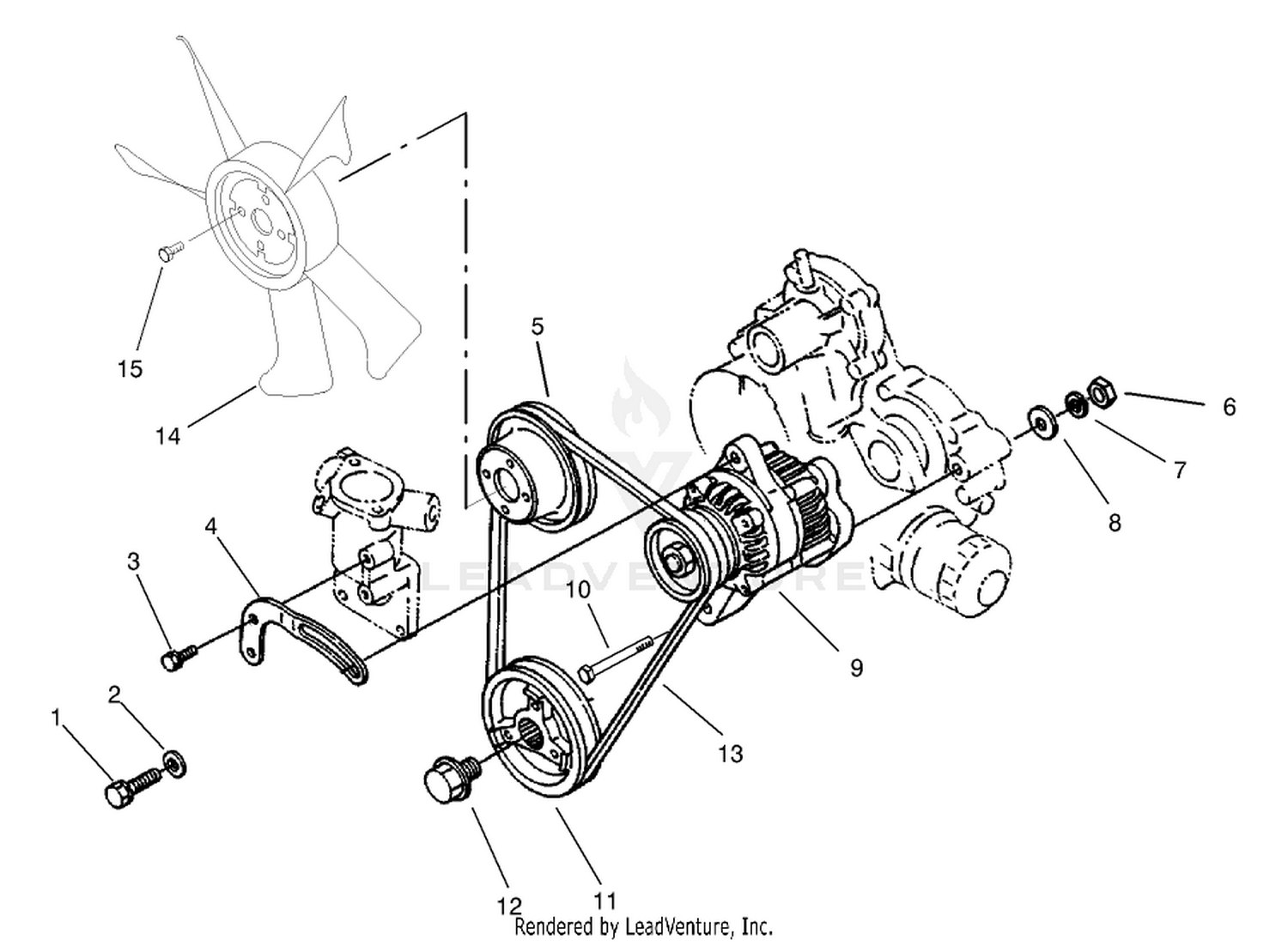 Alternator and Pulley Assembly