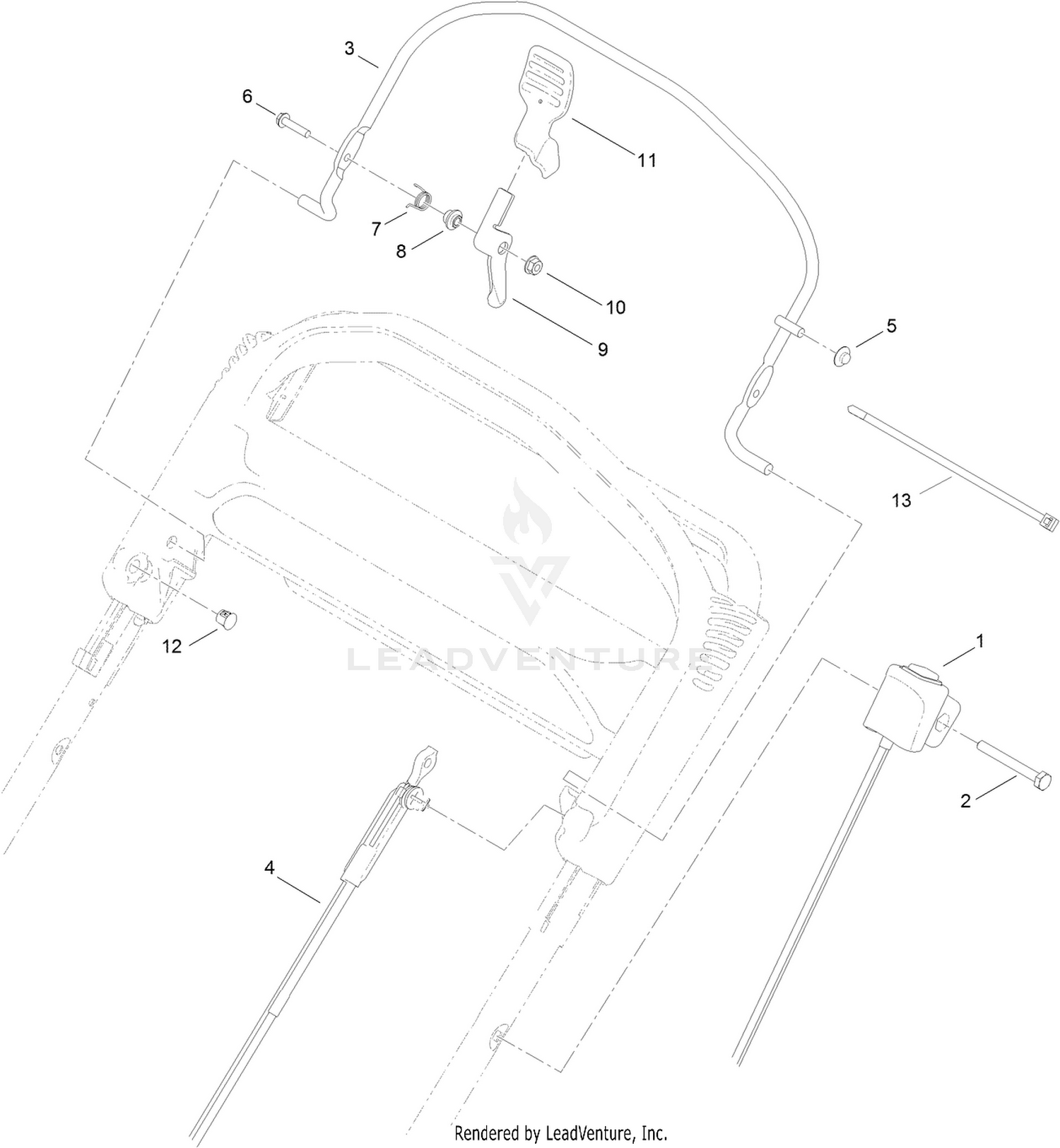 Upper Handle Component Assembly