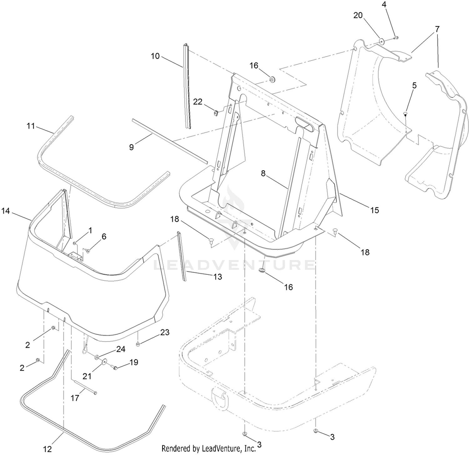 Screen and Support Assembly