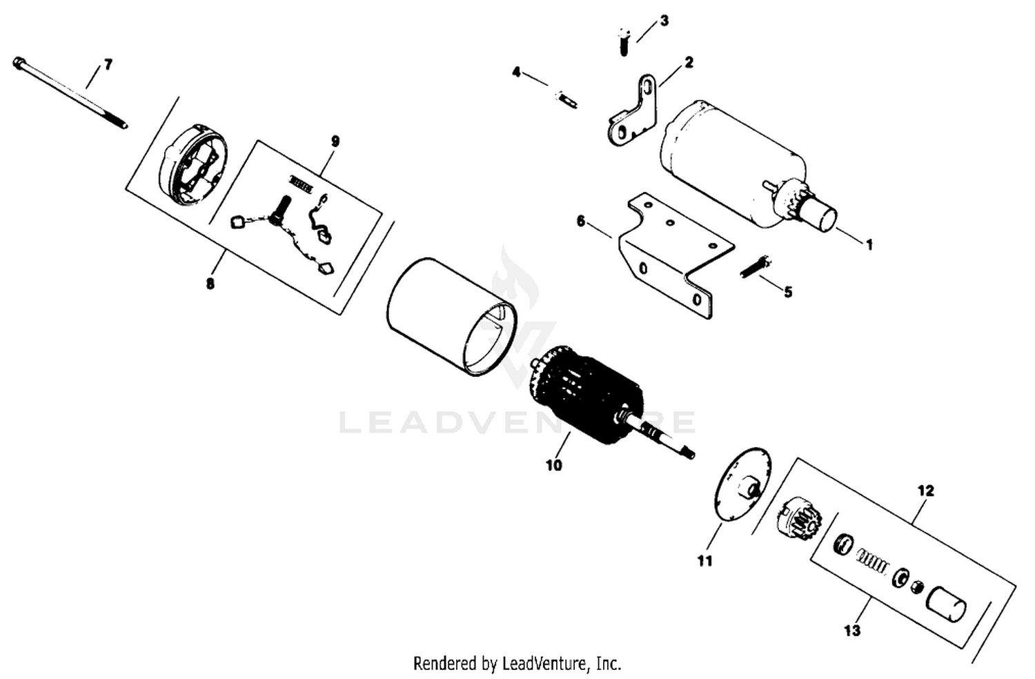 Electric Starter-Engine Model No. M16 Spec. No. 711526