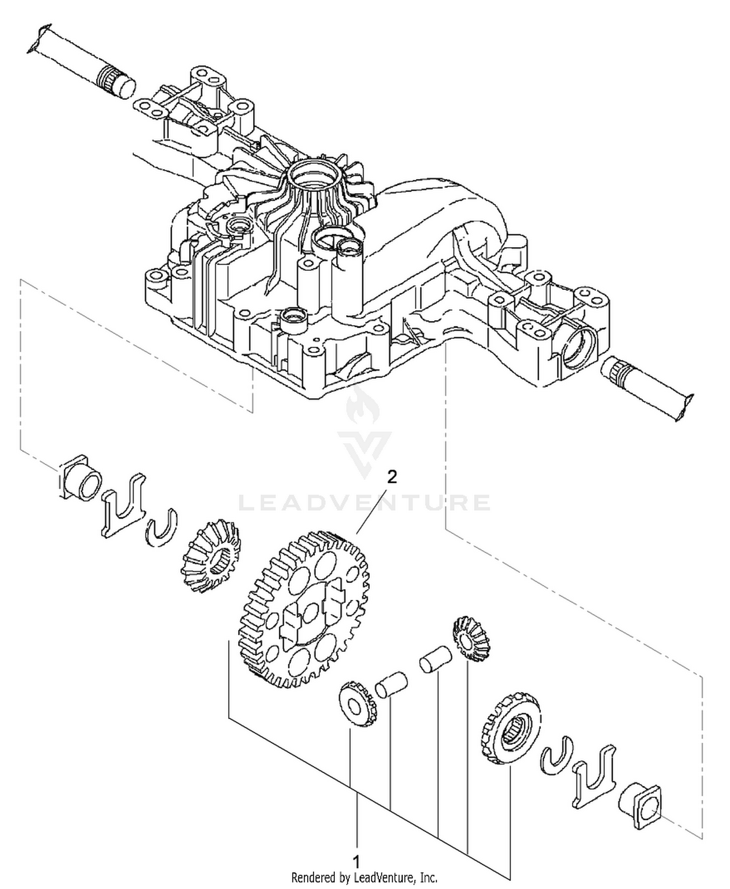 Differential Gear Assembly  Transmission Assembly No. 114-3155