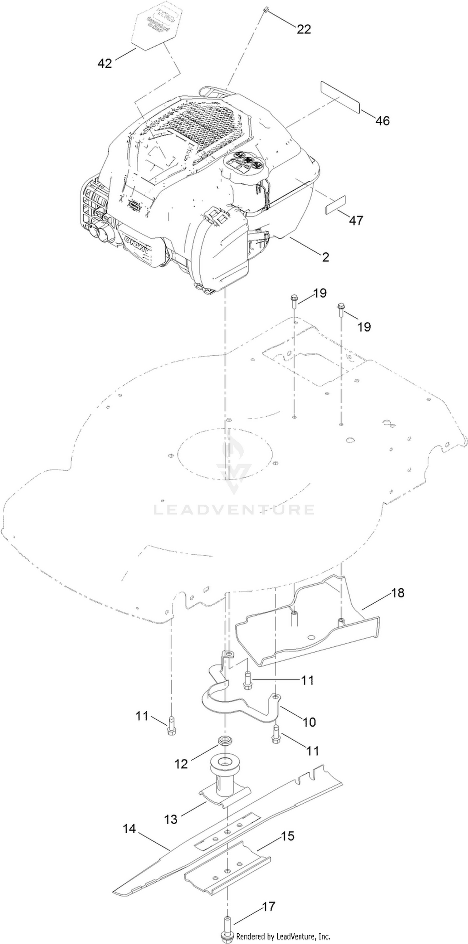 Engine and Blade Assembly