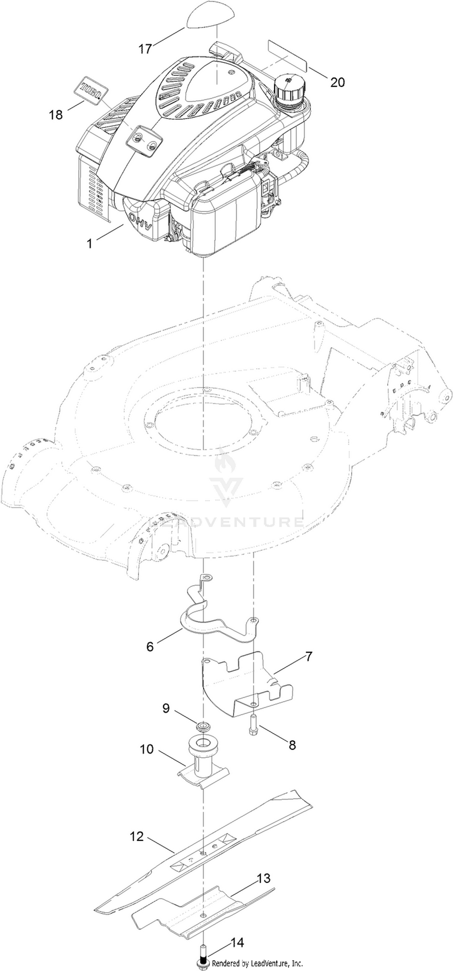 Engine and Blade Assembly