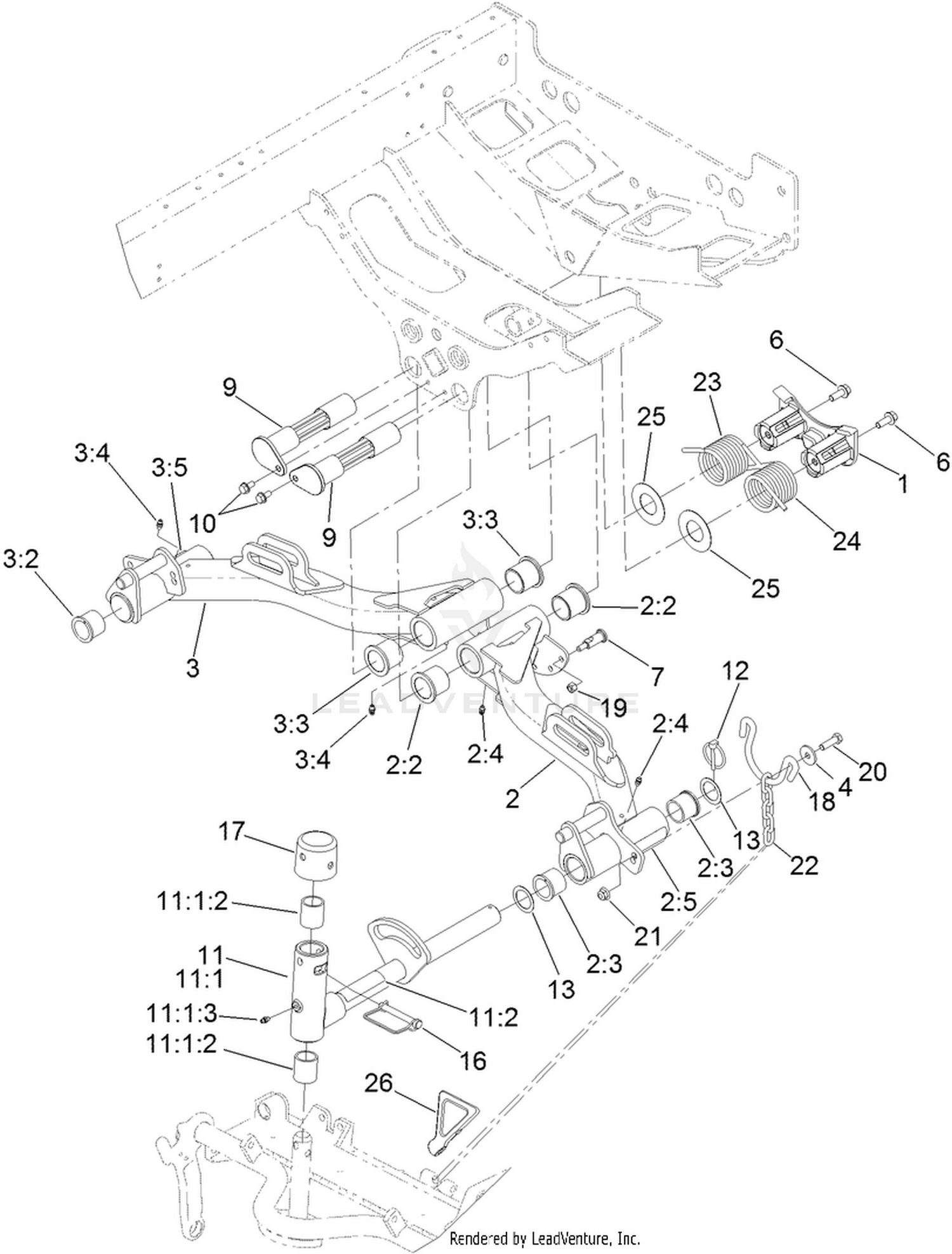 No. 2 and 3 Lift Arm Assembly