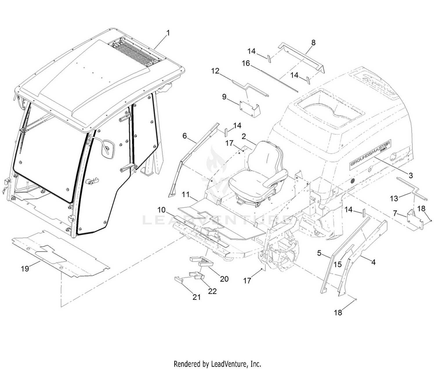 Cab Mounting Assembly  For Cab Model Only