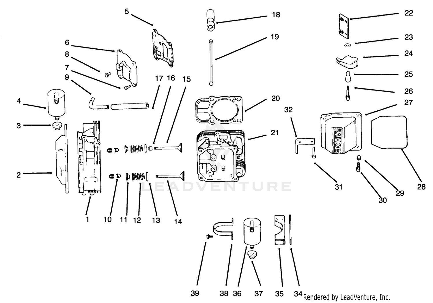 Head/valve/breather