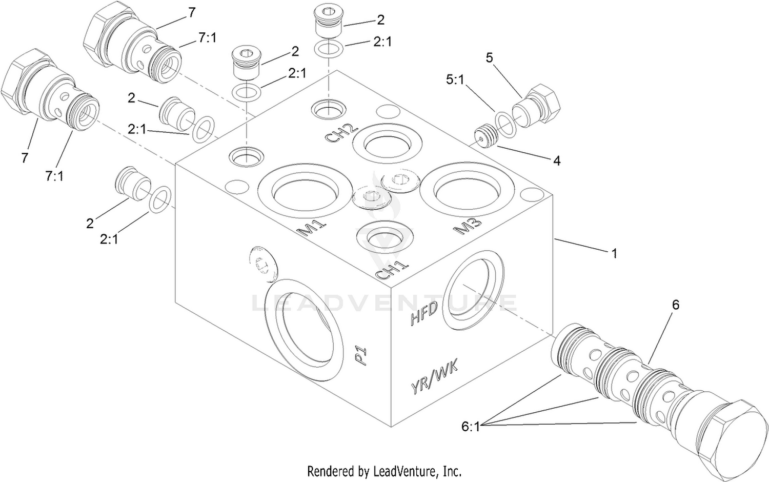 Flow Divider Manifold Assembly No. 121-1550