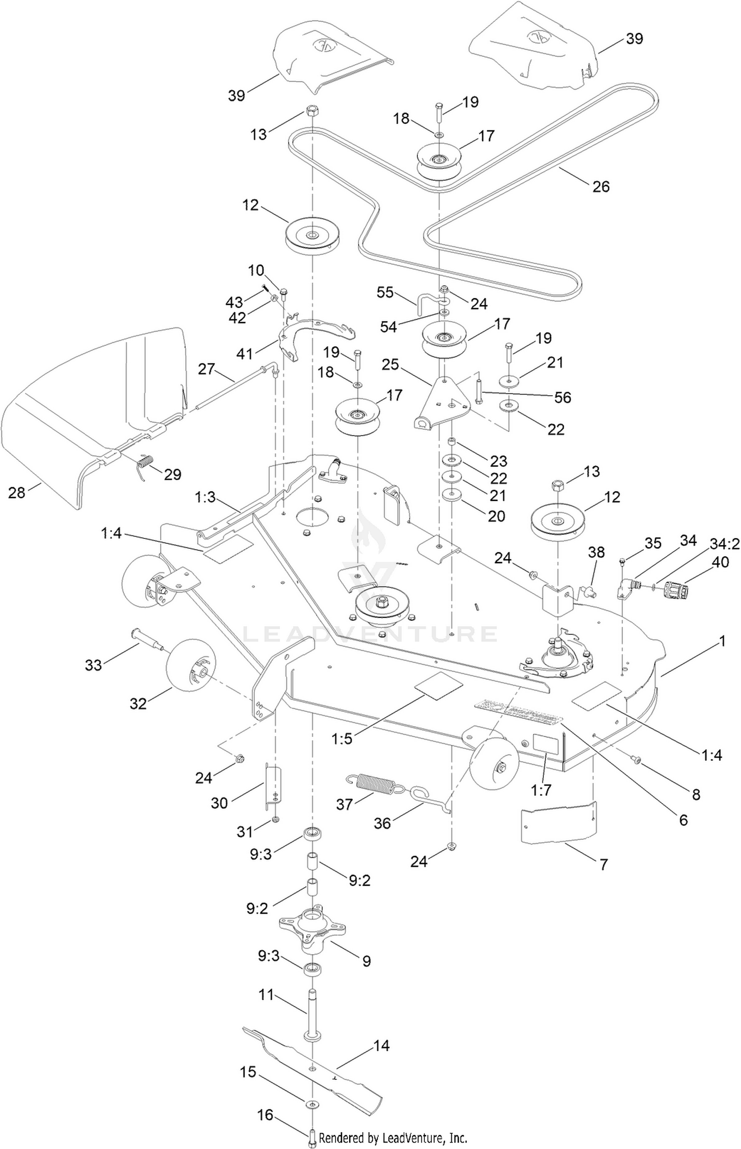 50 Inch Deck Assembly