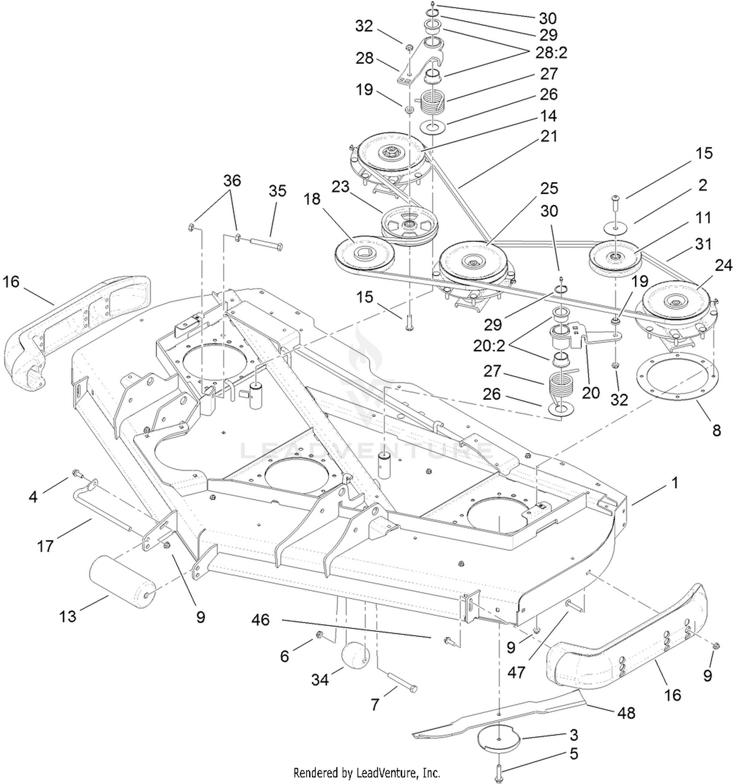 Roller, Belt and Pulley Assembly