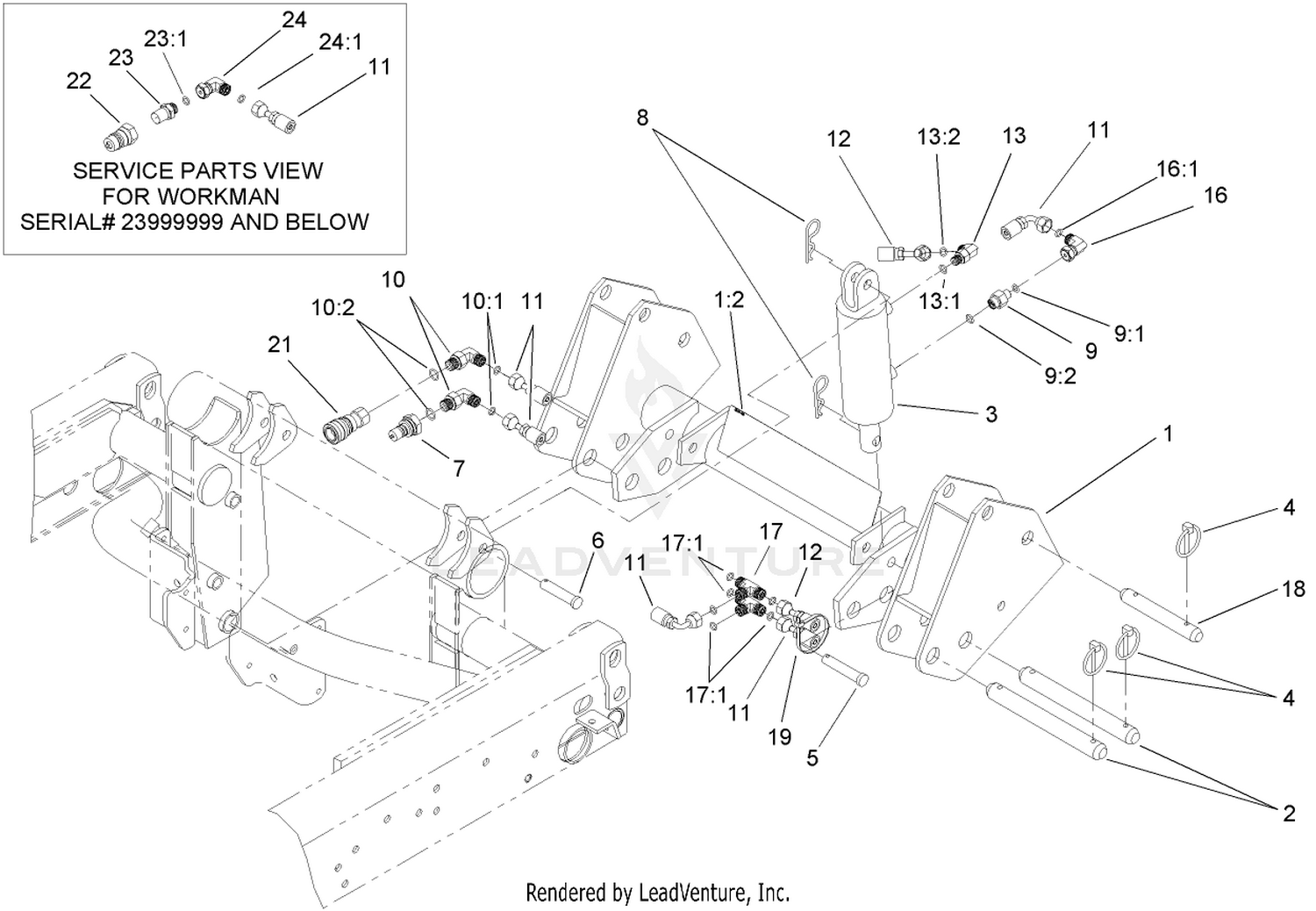 Heavy Duty Power Holster Hitch Kit Assembly
