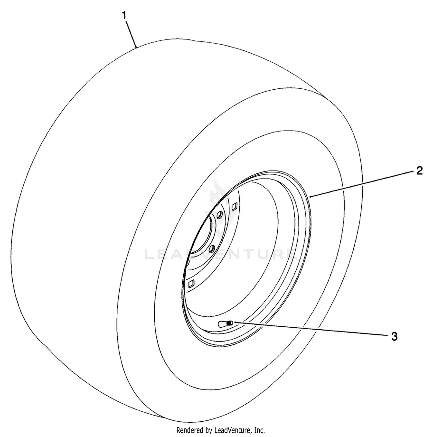 Wheel  Tire Assembly Model No. 03514 (optional)