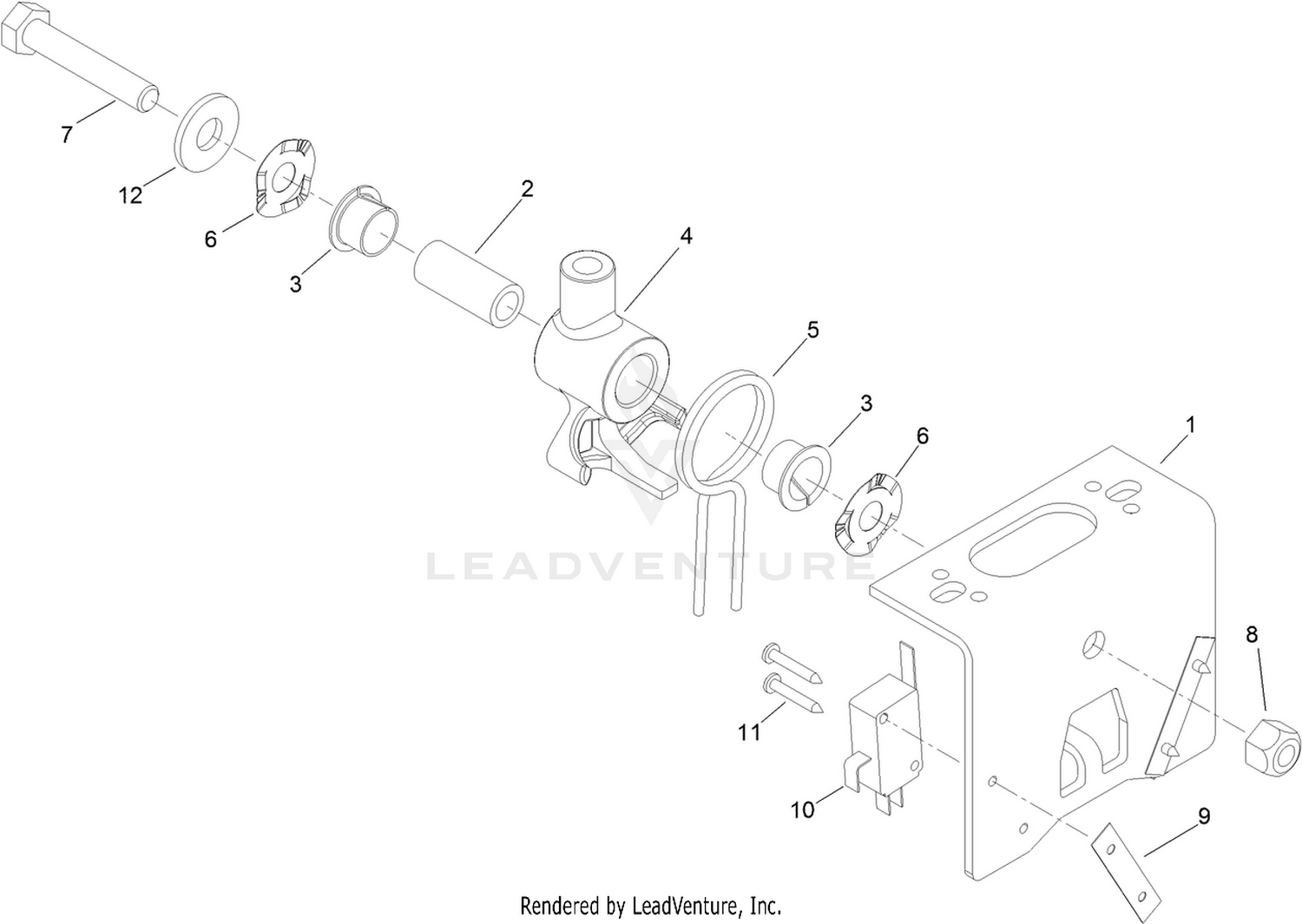 Joystick Bracket Assembly No. 106-4167
