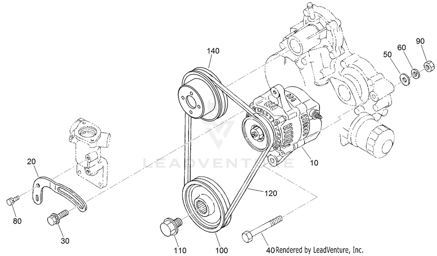 Alternator and Pulley Assembly