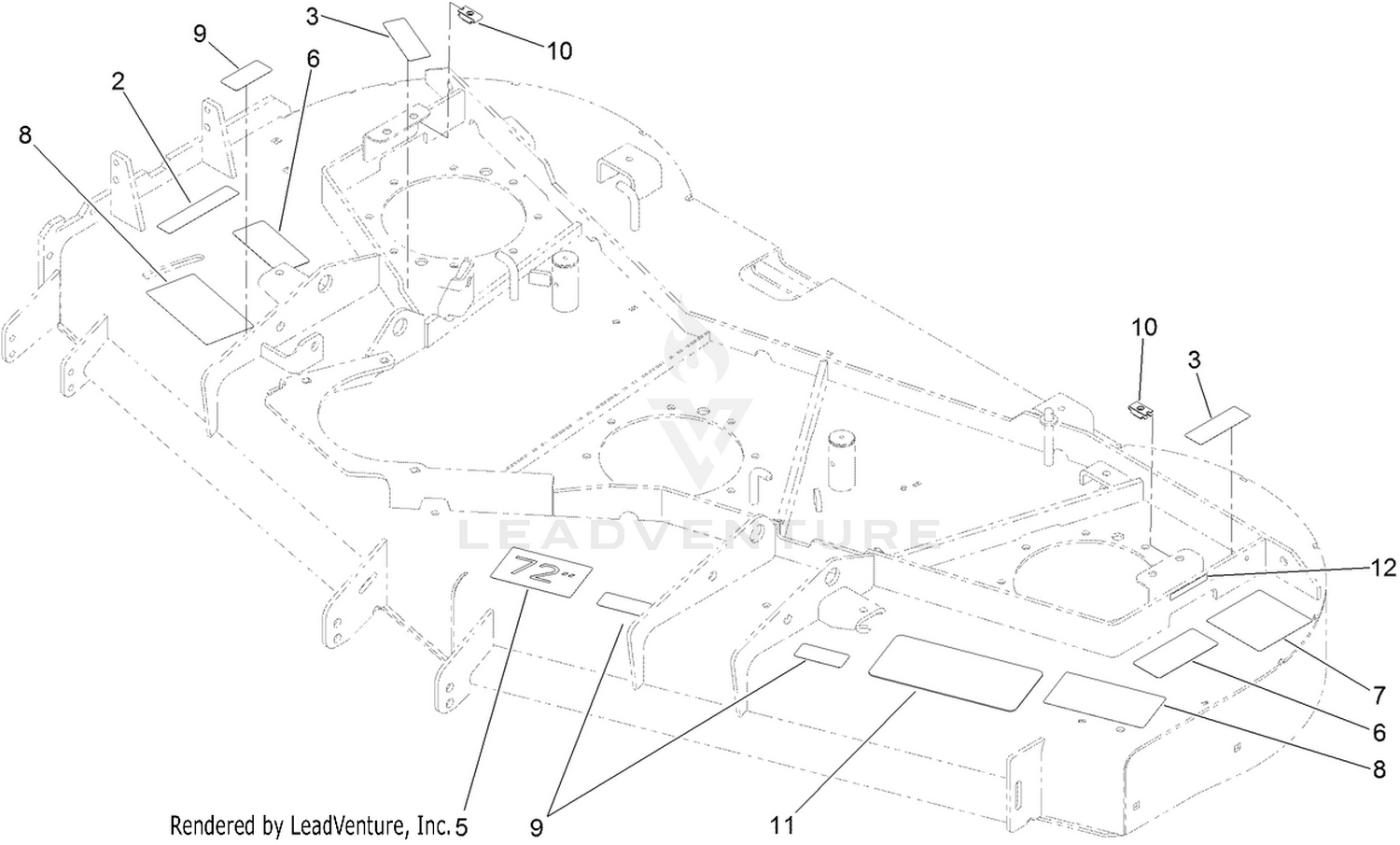Deck Decal Assembly No. 127-6481
