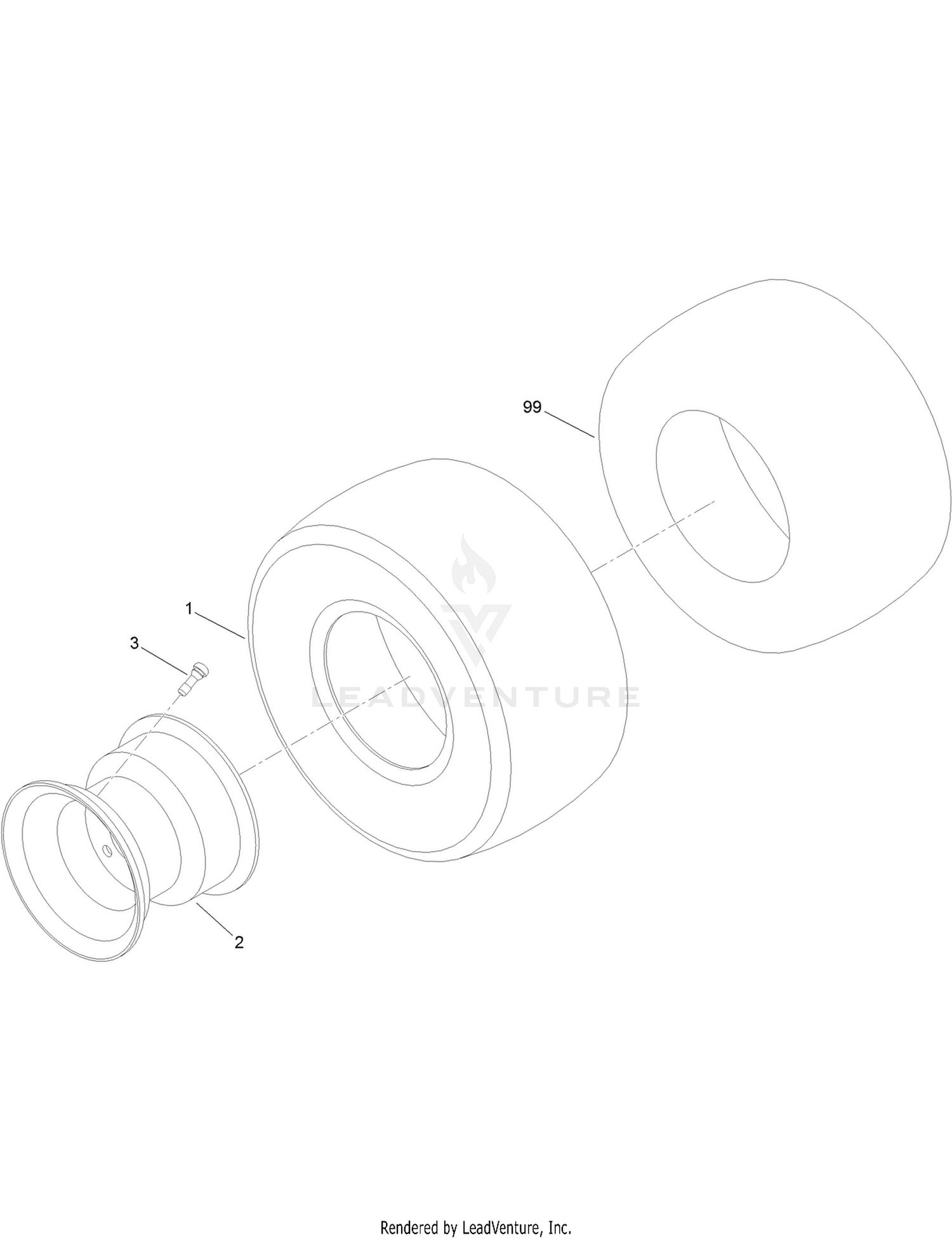 4 Ply Wheel and Tire Assembly No. 119-8908