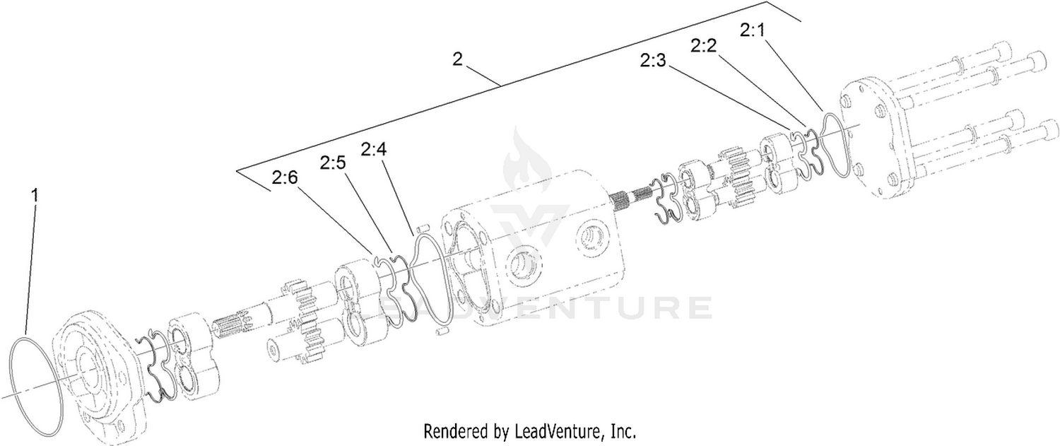 Hydraulic Gear Pump Assembly No. 114-9956
