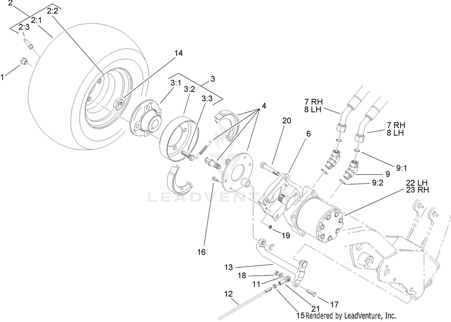 Front Wheel and Brake Assembly