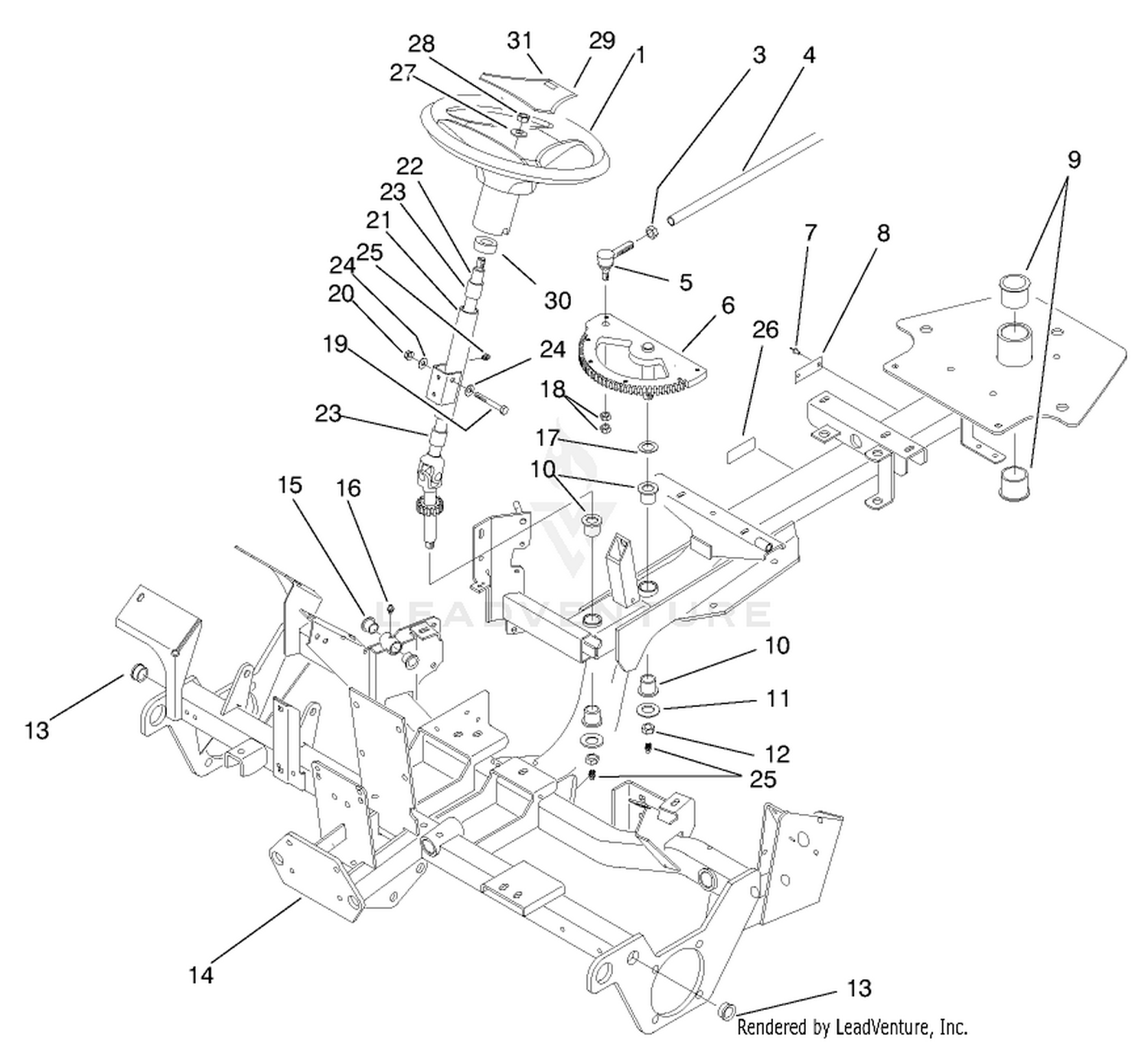 Frame  Steering Assembly