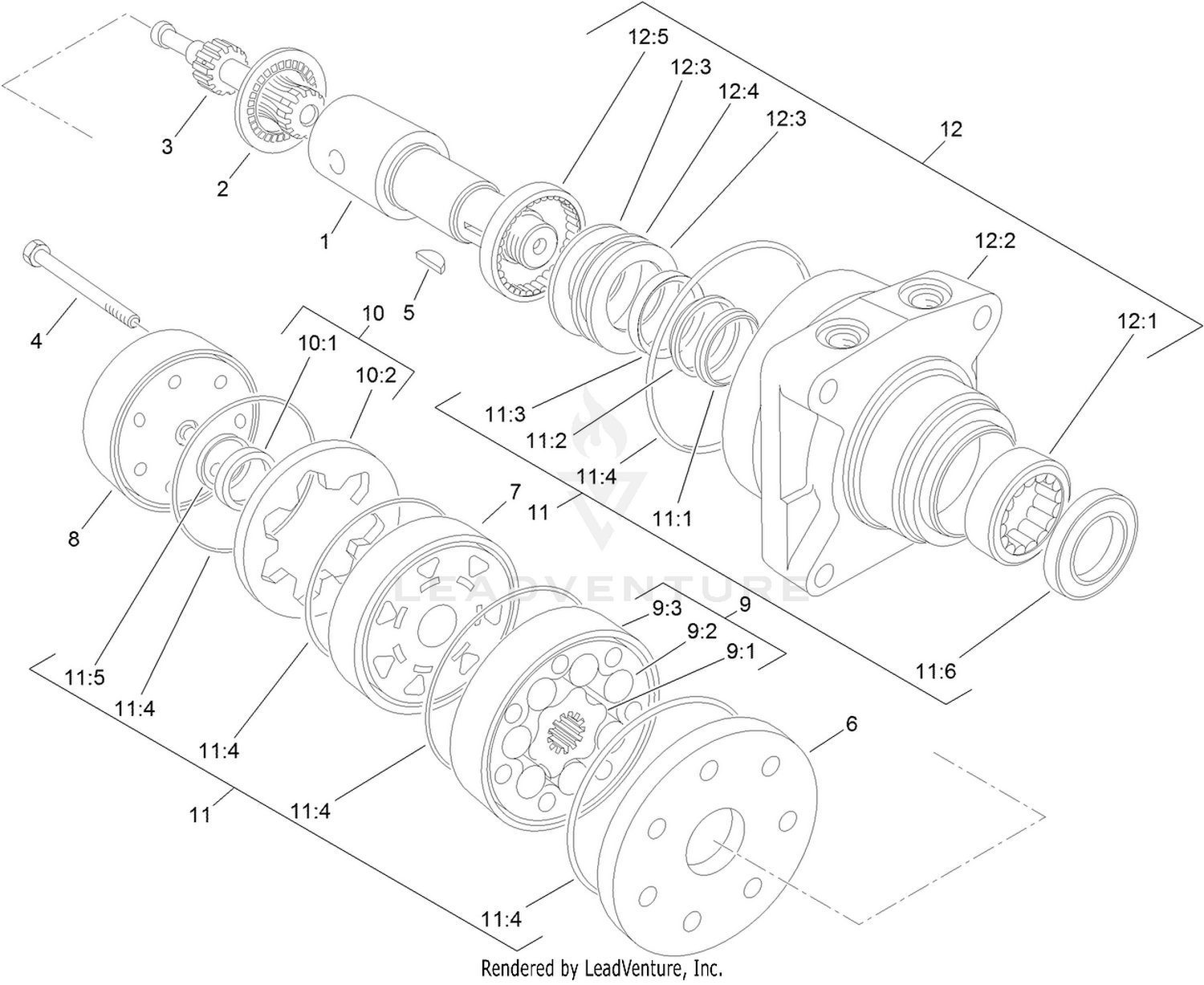 Hydraulic Motor Assembly (CW) No. 110-4016