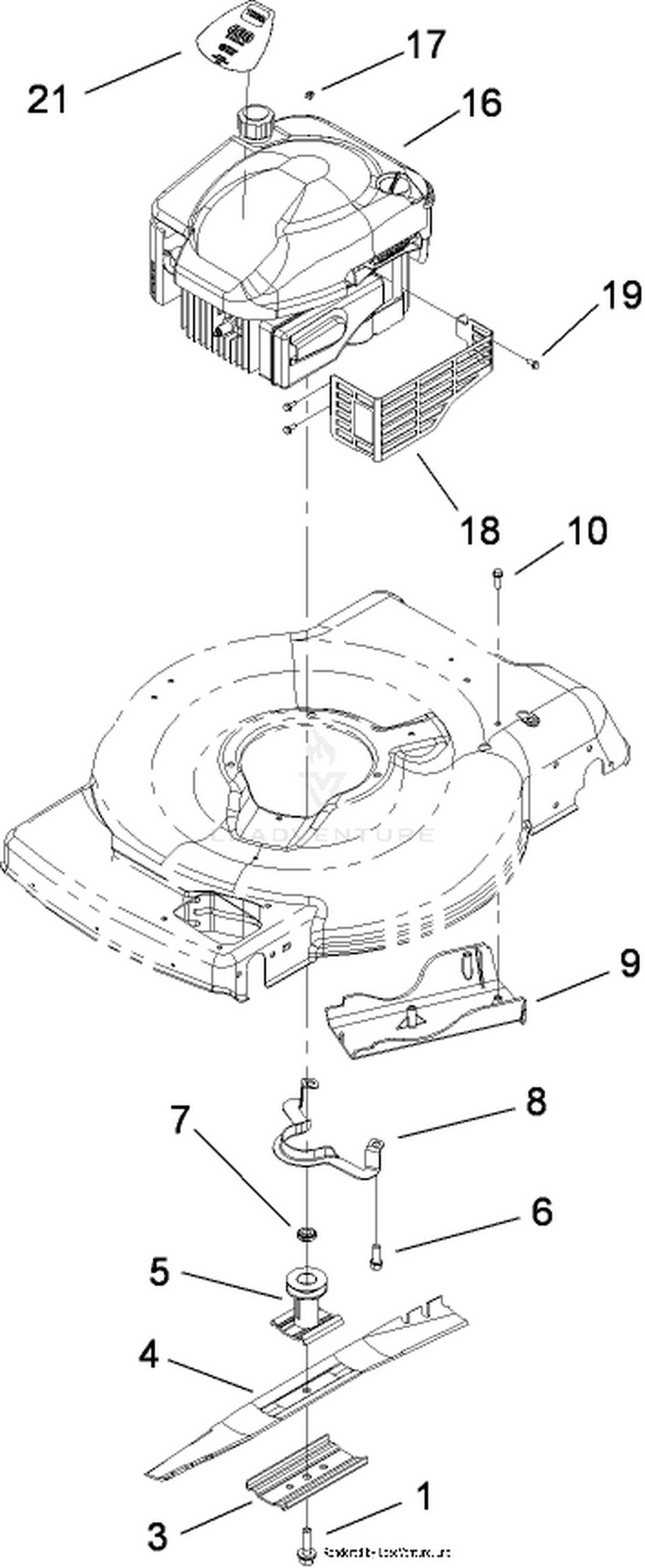 Engine and Blade Assembly